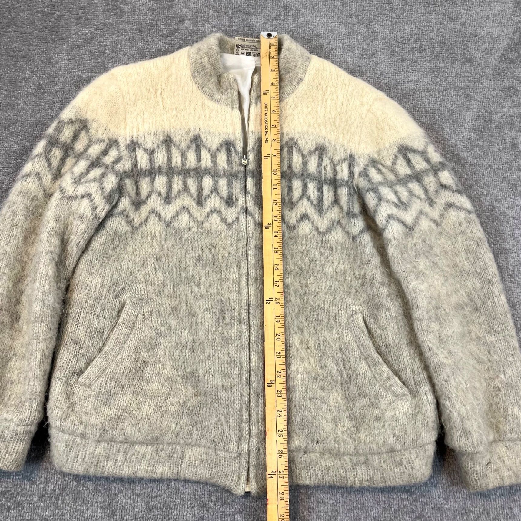 Vintage SAMBAND Iceland Sweater Womens L/XL Ivory Pure New Wool Full Zip Isle Nordic Vintage Size L / US 10 / IT 46 - 4 Thumbnail