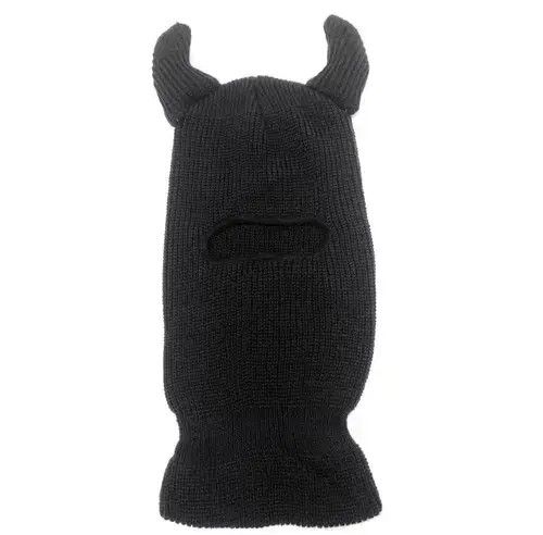Other Black devil horn balaclava Size ONE SIZE - 3 Thumbnail