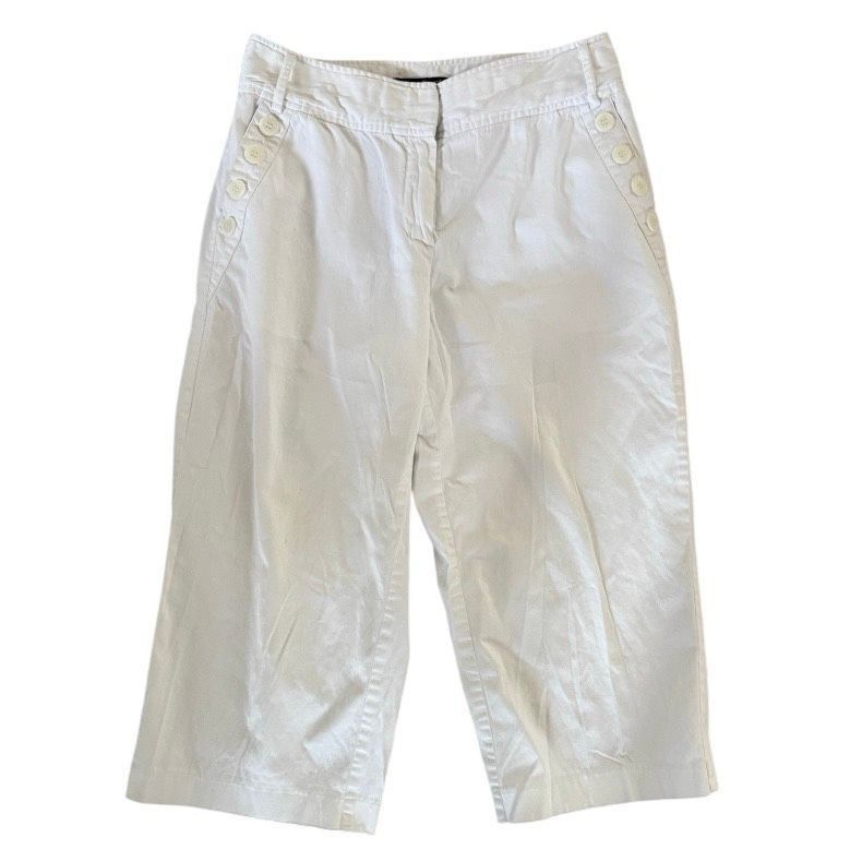 Other Willi Smith Kate Fit White Capri Pants – Size 8 Size 30" / US 8 / IT 44 - 2 Thumbnail