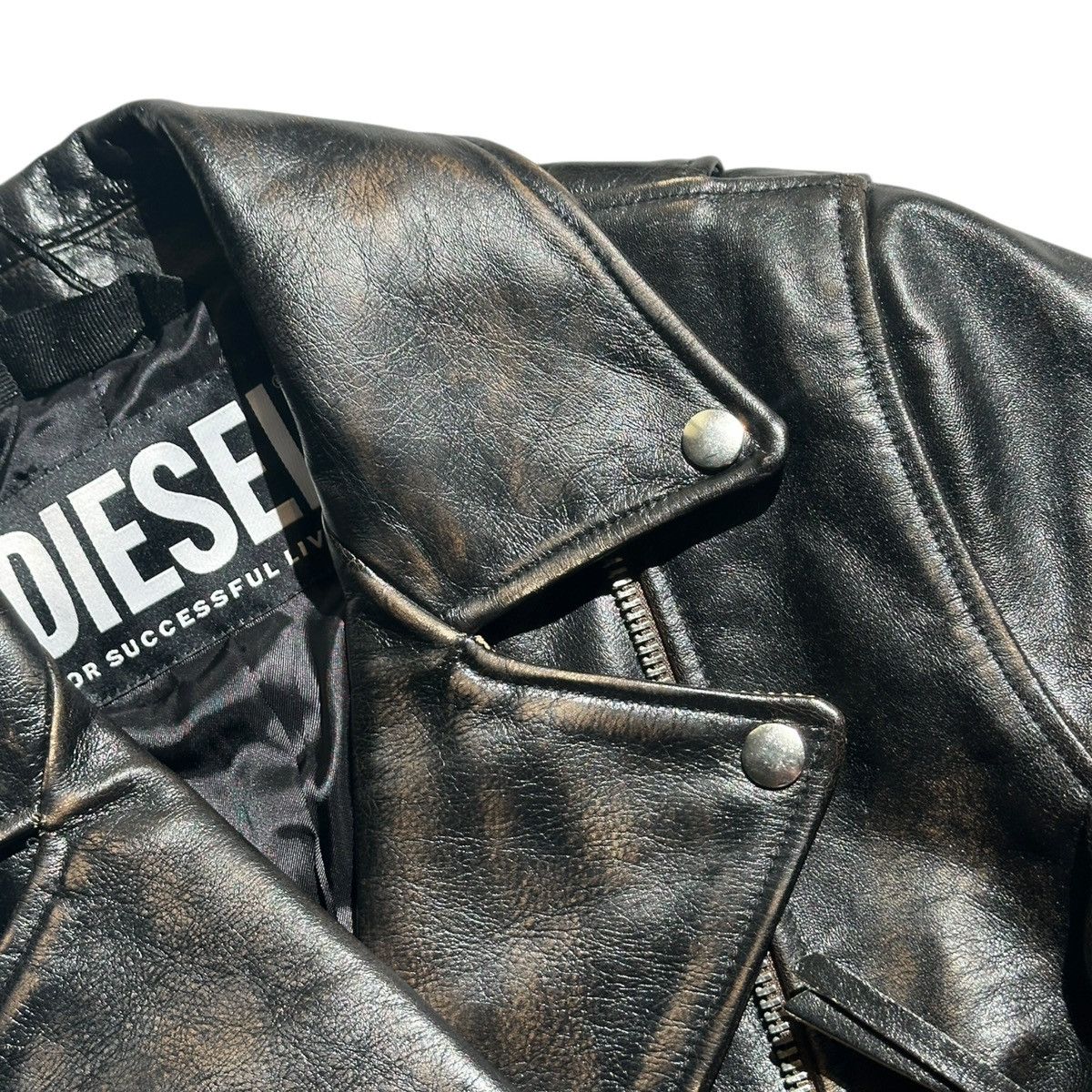 Diesel $1,400 Runway diesel L-edmea cropped leather jacket Size S / US 4 / IT 40 - 4 Thumbnail