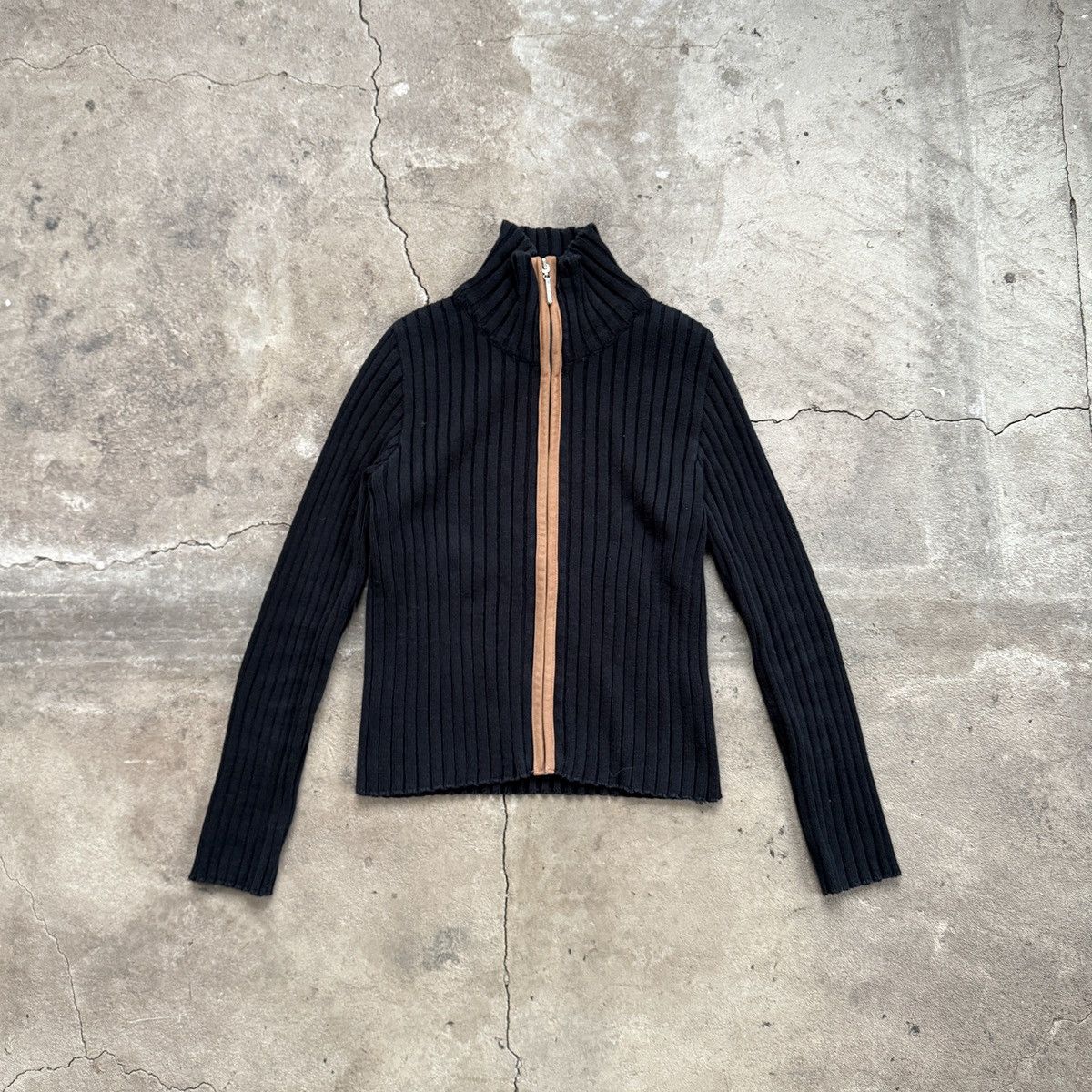 Japanese Brand × Vintage Vintage Y2K Street One Stripe Zip Sweater Size S / US 4 / IT 40 - 1 Thumbnail