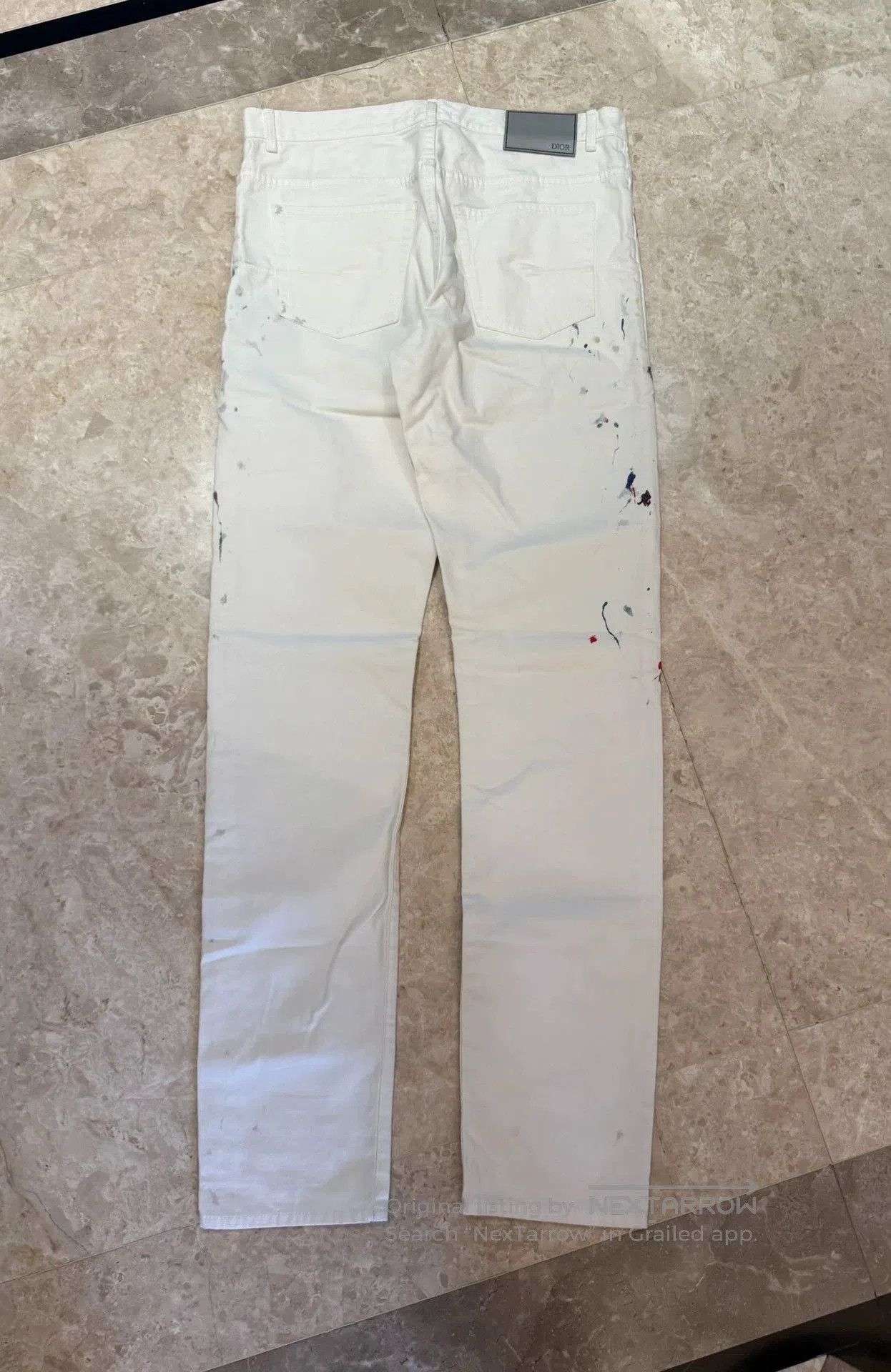 Dior dior graffiti paint splatter jeans size 31. Size 31" - 2 Thumbnail