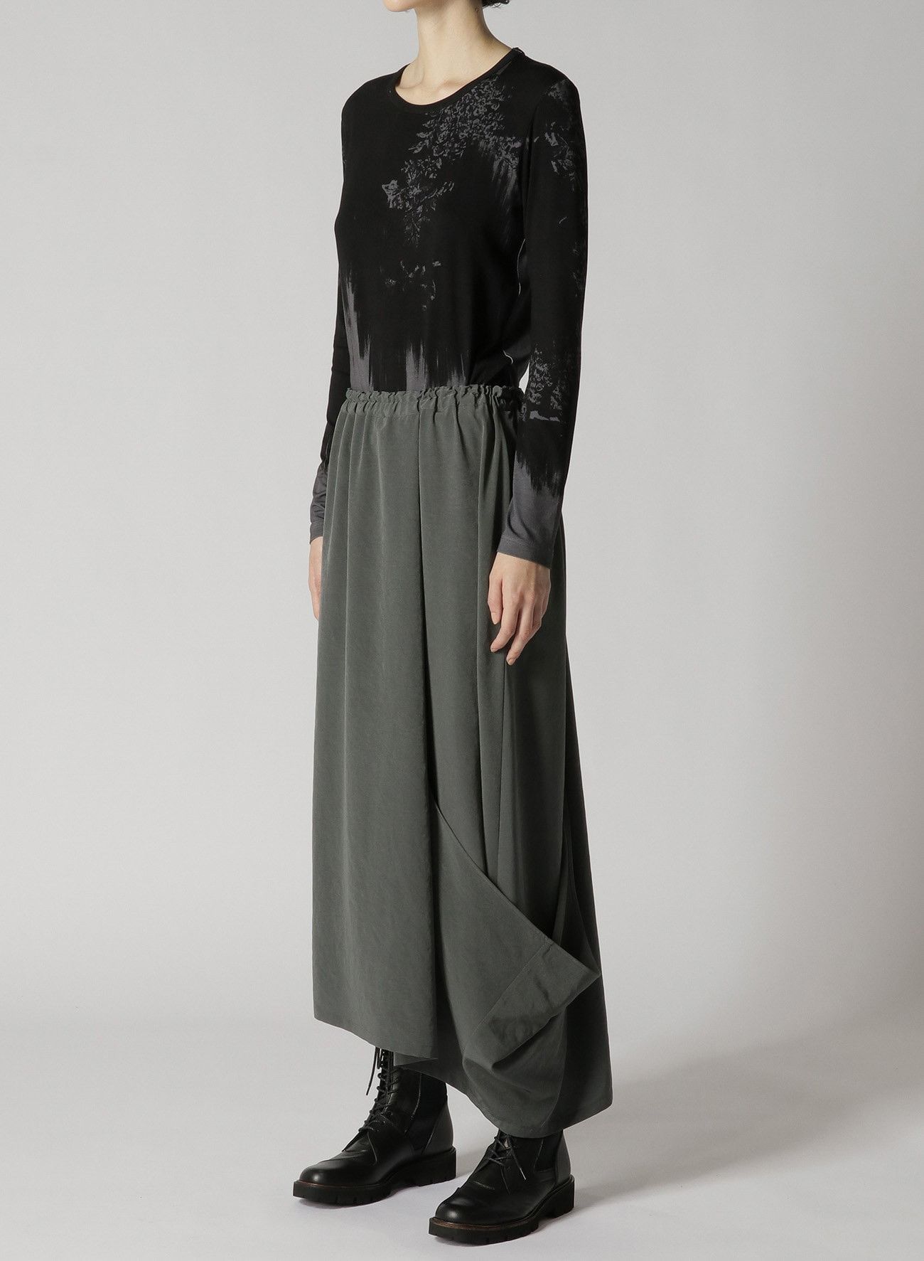 Yohji Yamamoto Y's Yohji Yamamoto - WOOL GABARDINE 2-WAY SKIRT WIDE PANTS Size 28" / US 6 / IT 42 - 13 Thumbnail