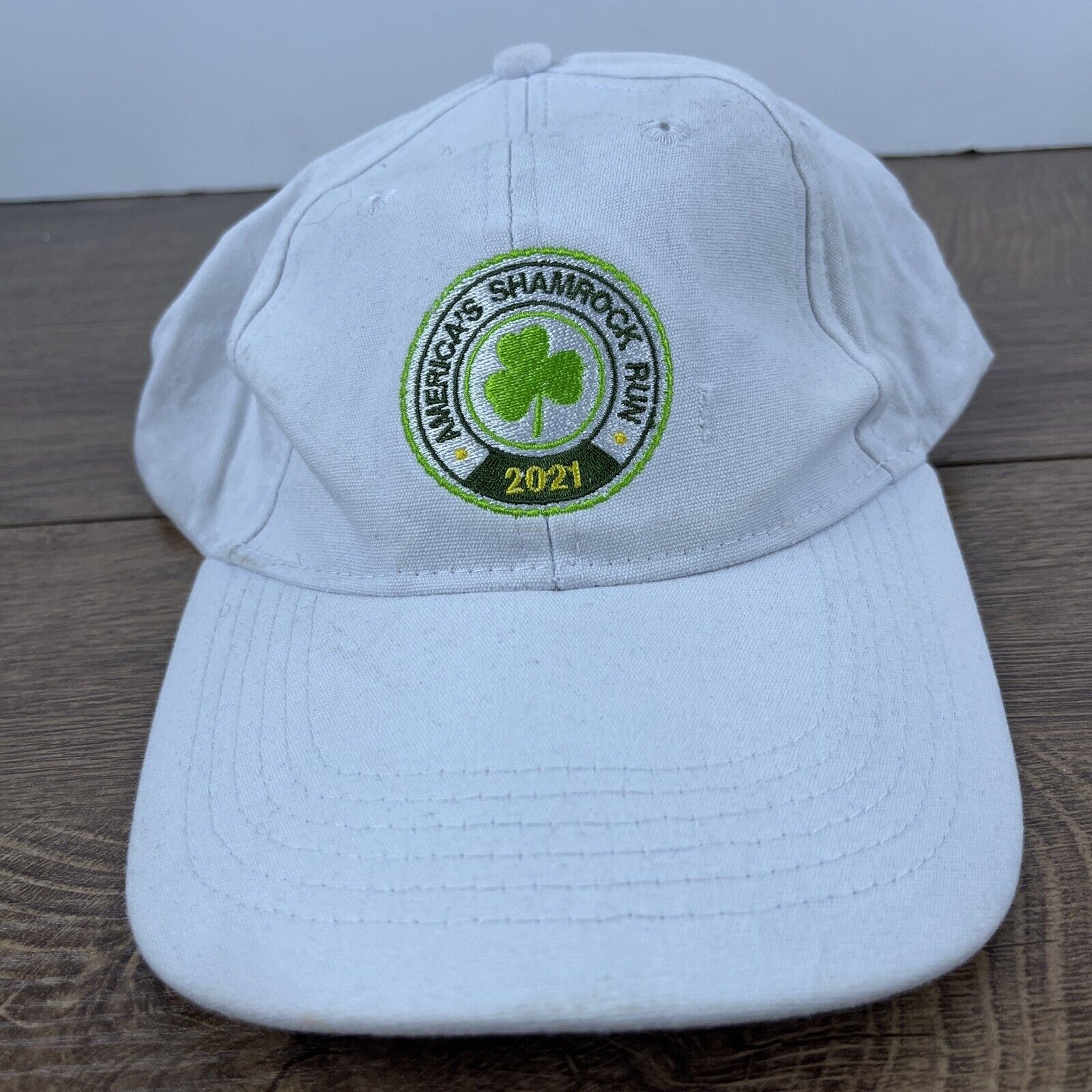 Other America's Shamrock Run Hat 2021 White Hat Adjustable White A Size ONE SIZE - 4 Thumbnail