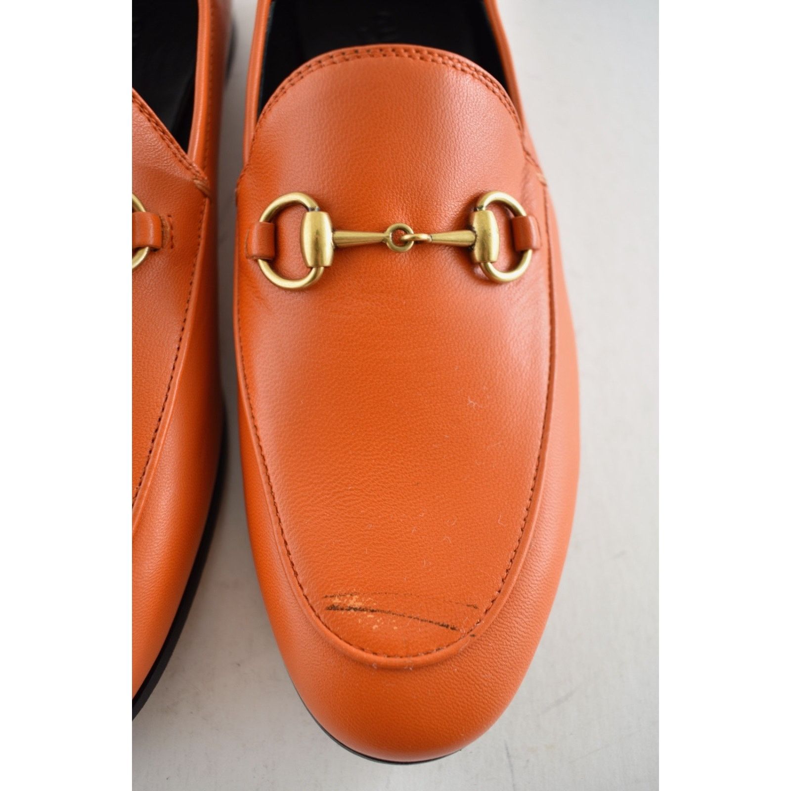 Gucci Gucci Brixton Collapsible Deep Orange Leather Horsebit Size US 6 / IT 36 - 11 Thumbnail