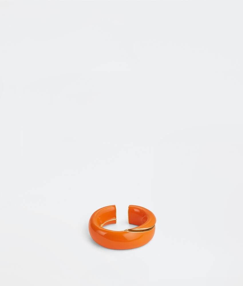 Bottega Veneta o1n1vont0425 Size: 17 / Fold Ring in Tangerine Size ONE SIZE - 2 Thumbnail