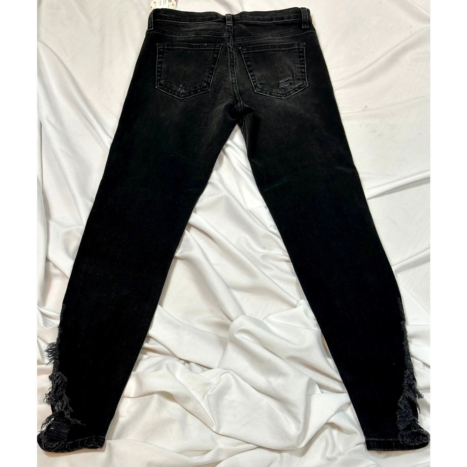 Free People Free People About a Girl Ripped Skinny Jeans Black 25 Size 25" / US 0 / IT 36 - 12 Thumbnail