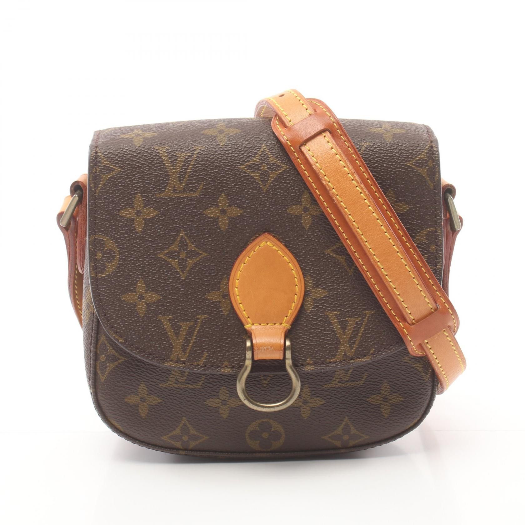 Louis Vuitton Monogram Mini Saint Cloud Canvas Shoulder Bag M51244 in Good Condition