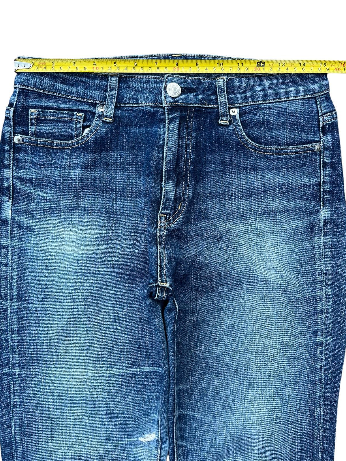 Japanese Brand × Jun Takahashi × Uniqlo Vintage Y2K Japanese Brand Blue Faded Washed Flare Jeans Size US 30 / EU 46 - 11 Thumbnail