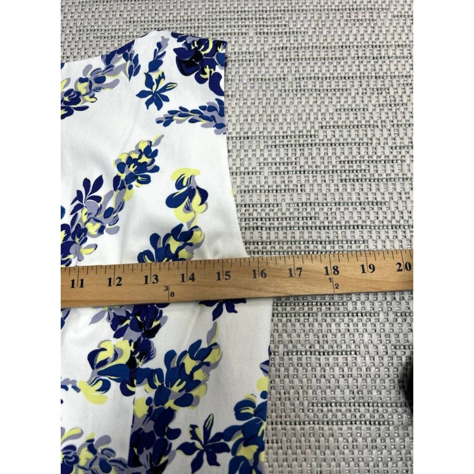 Vintage Hobbs Pencil Dress Womens 12 White Back Zip Stretch Floral Print Size XL / US 12-14 / IT 48-50 - 5 Thumbnail