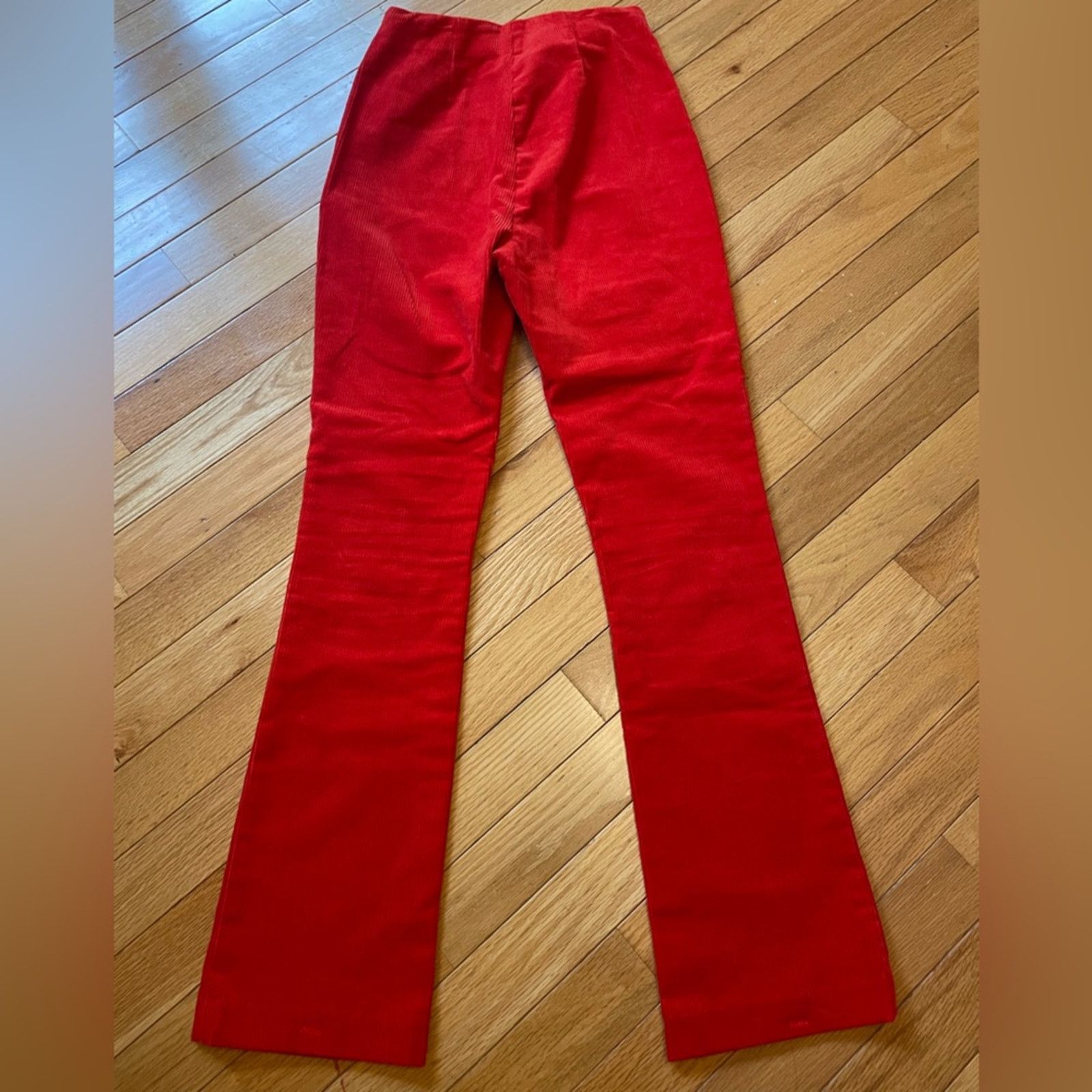 & Other Stories Tuckernuck Vibrant Red Flare Leg Jeans Size 27" / US 4 / IT 40 - 2 Thumbnail