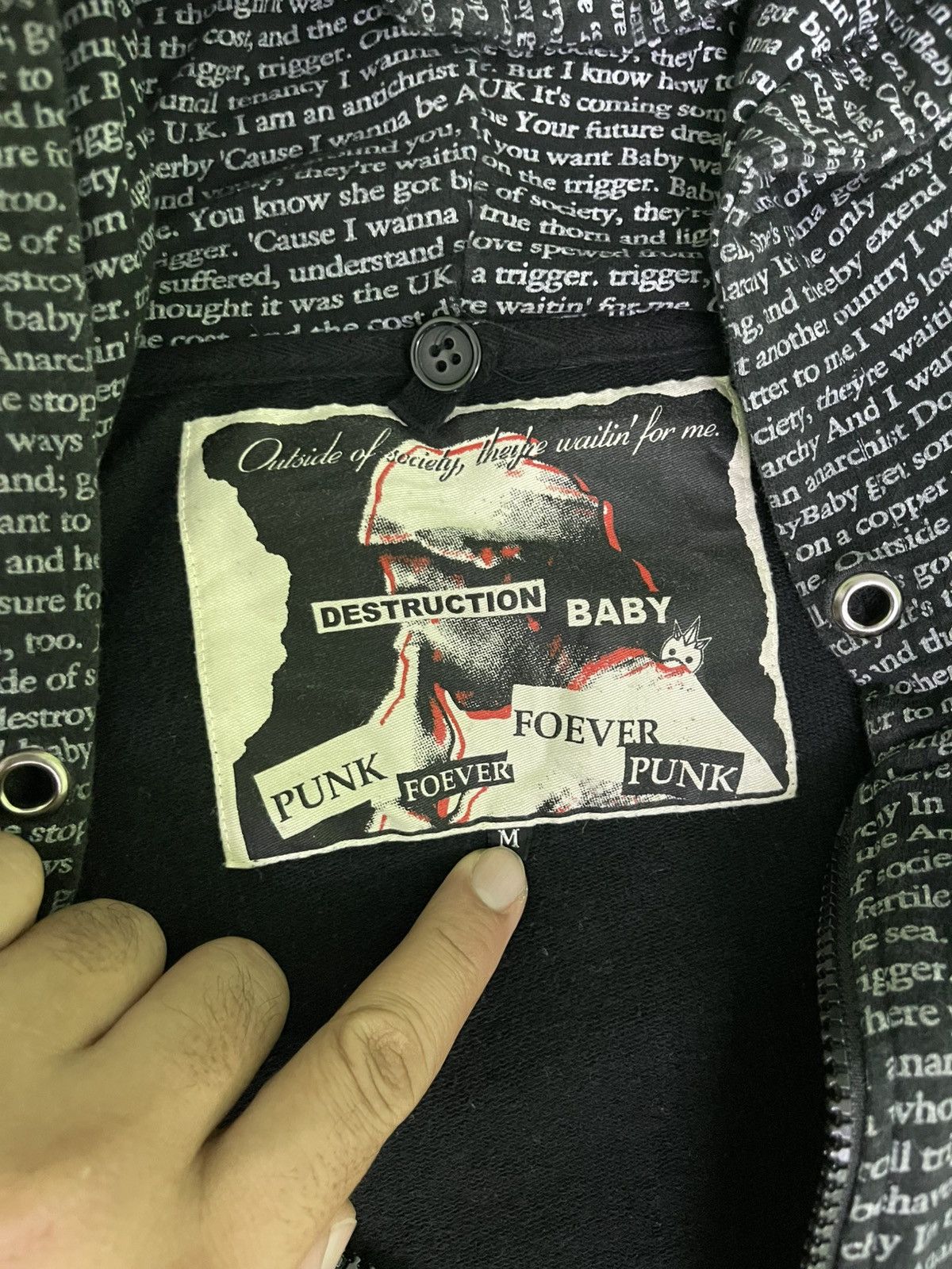 PPFM Vintage PPFM Destruction Baby Punk Forever Hoodie Size US M / EU 48-50 / 2 - 14 Thumbnail