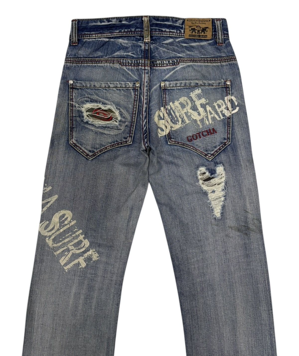 Gotcha × Hysteric Glamour × If Six Was Nine RUSTY🔥RARE GOTCHA SURF HARD DISTRESSED DENIM RUSTY JEAN Size US 30 / EU 46 - 6 Thumbnail