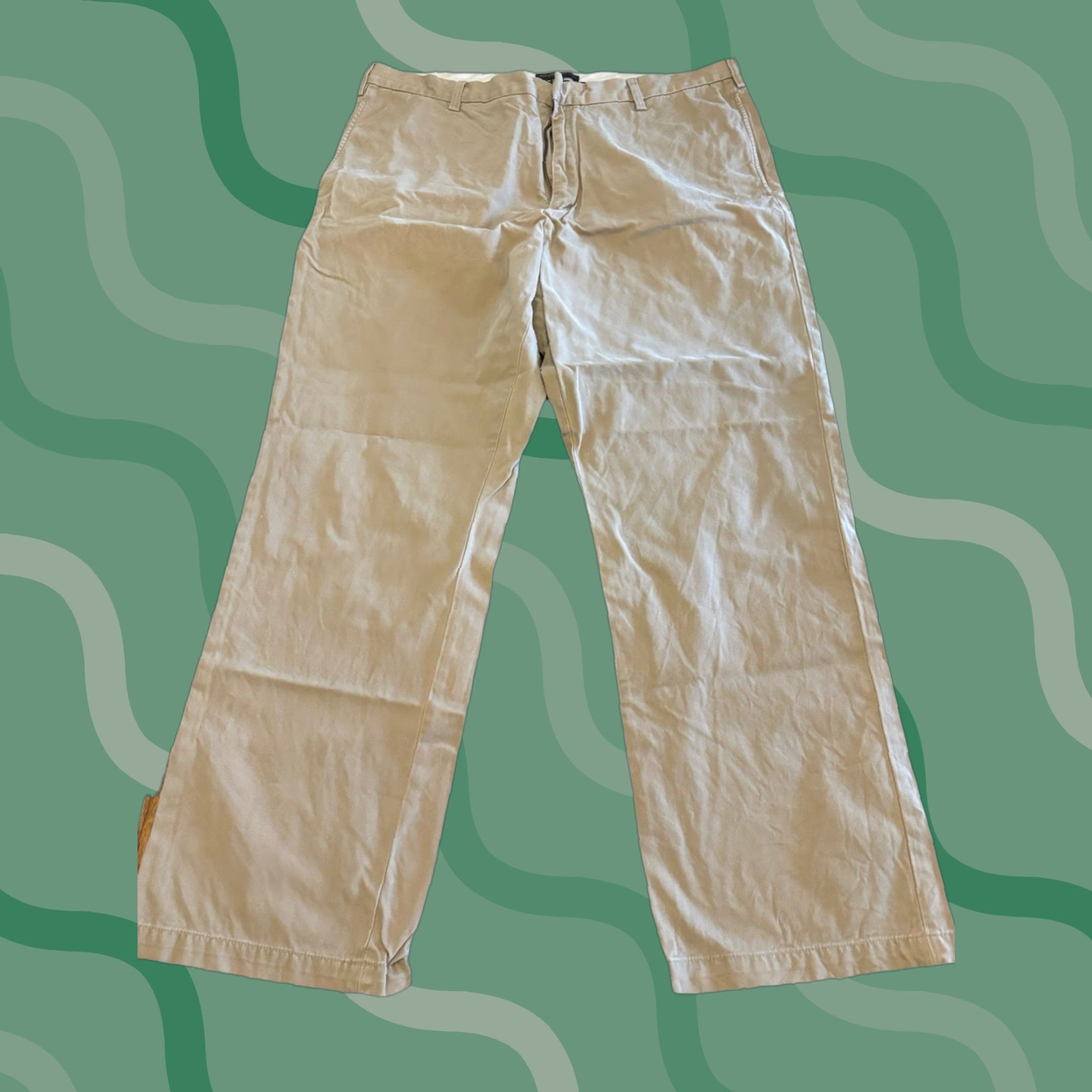 Banana Republic Banana Republic Gavin Chino Pants Flat Front 38x32 Brown Twill Cotton Men Regular Slant Pocket Belt Loops 32 Inseam Vintage No Size US 38 / EU 54 - 1 Thumbnail