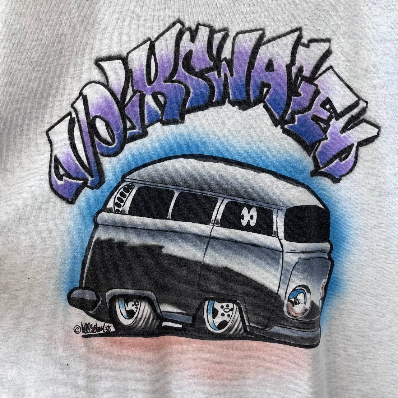 Vintage Vintage 1996 Rap Graffiti Volkswagen Bus Gray Tshirt Size L Size US L / EU 52-54 / 3 - 5 Thumbnail