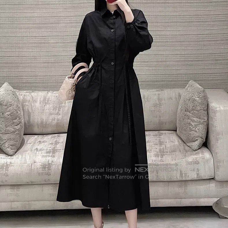 Hermes Hermes Black Drawstring Waist Shirtdress Size XS / US 0-2 / IT 36-38 - 7 Thumbnail