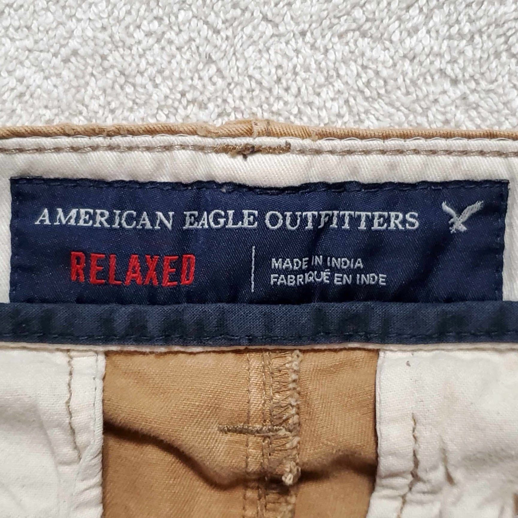 American Eagle Outfitters VINTAGE American Eagle Relaxed Straight Khaki Pants Mens Beige 100% Cotton Regular Size 29 28x30 28x30 Chinos 28 Size US 29 - 2 Thumbnail