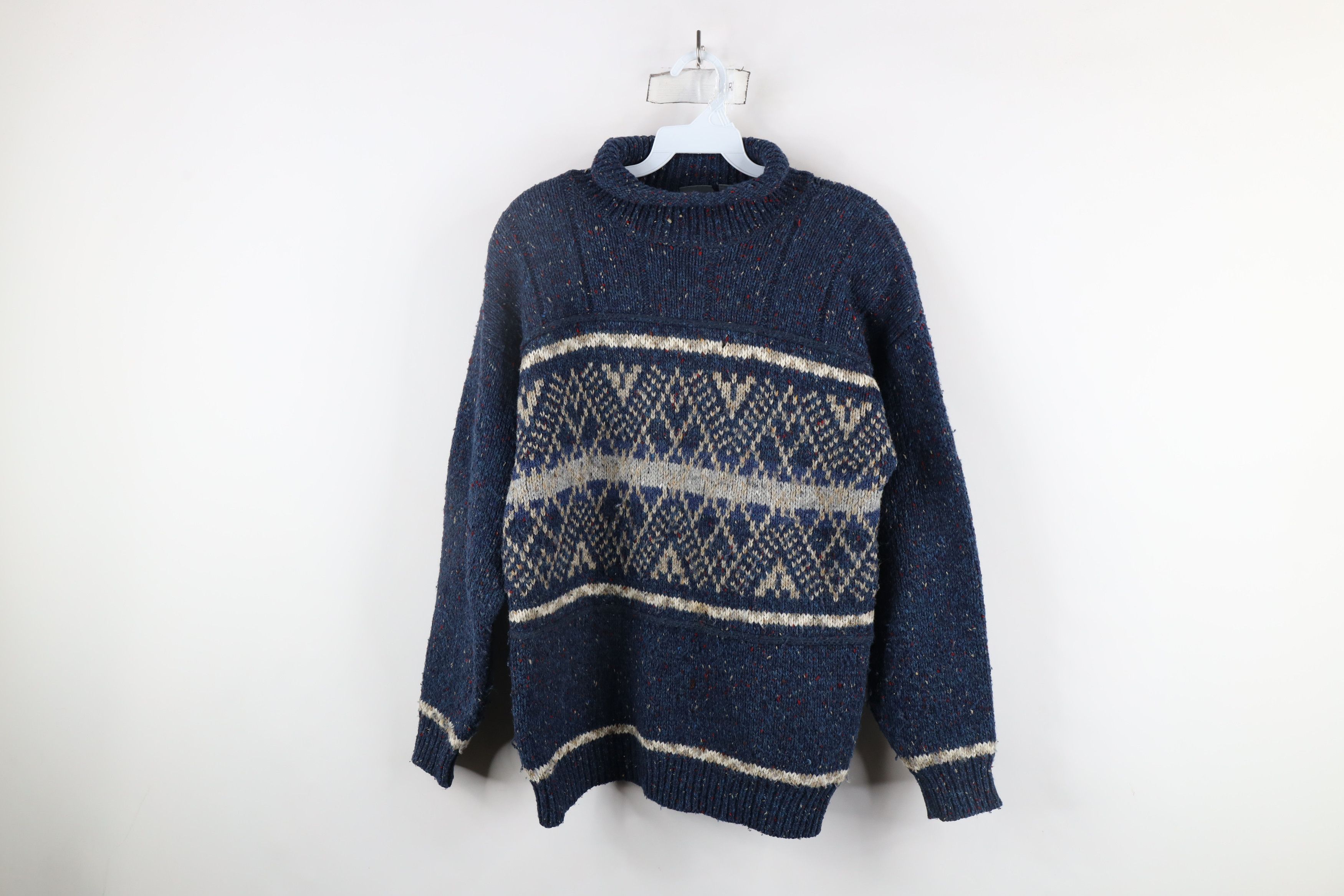 Vintage Vintage 90s Streetwear Wool Blend Fair Isle Knit Sweater Size M / US 6-8 / IT 42-44 - 1 Thumbnail