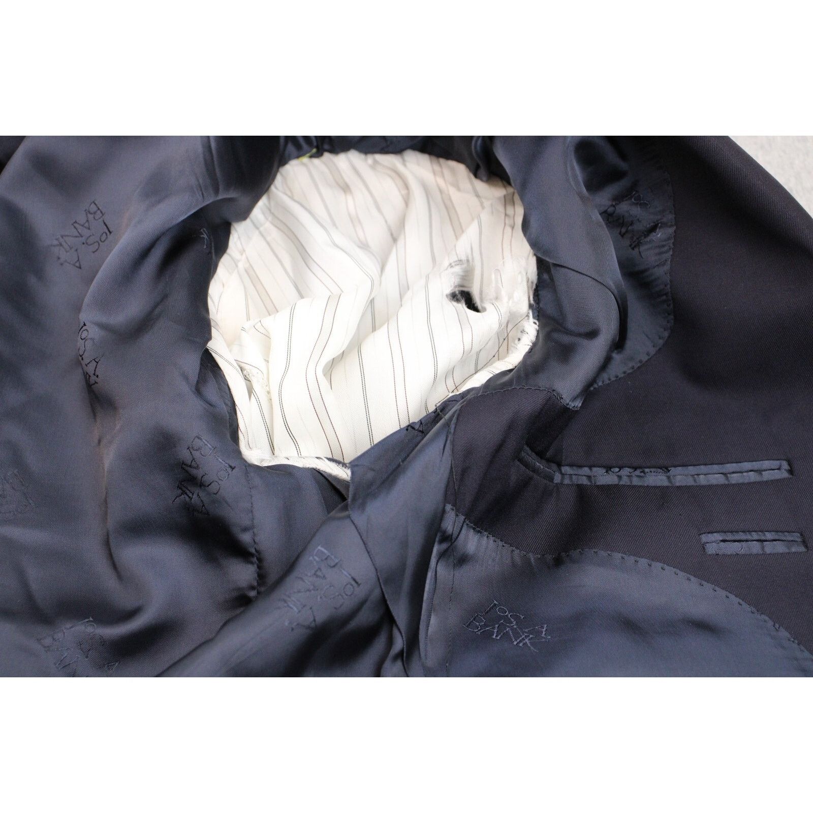 Jos. A. Bank Jos A Bank Blazer Mens 42 Navy Blue Signature Gold Wool Size 42S - 5 Thumbnail