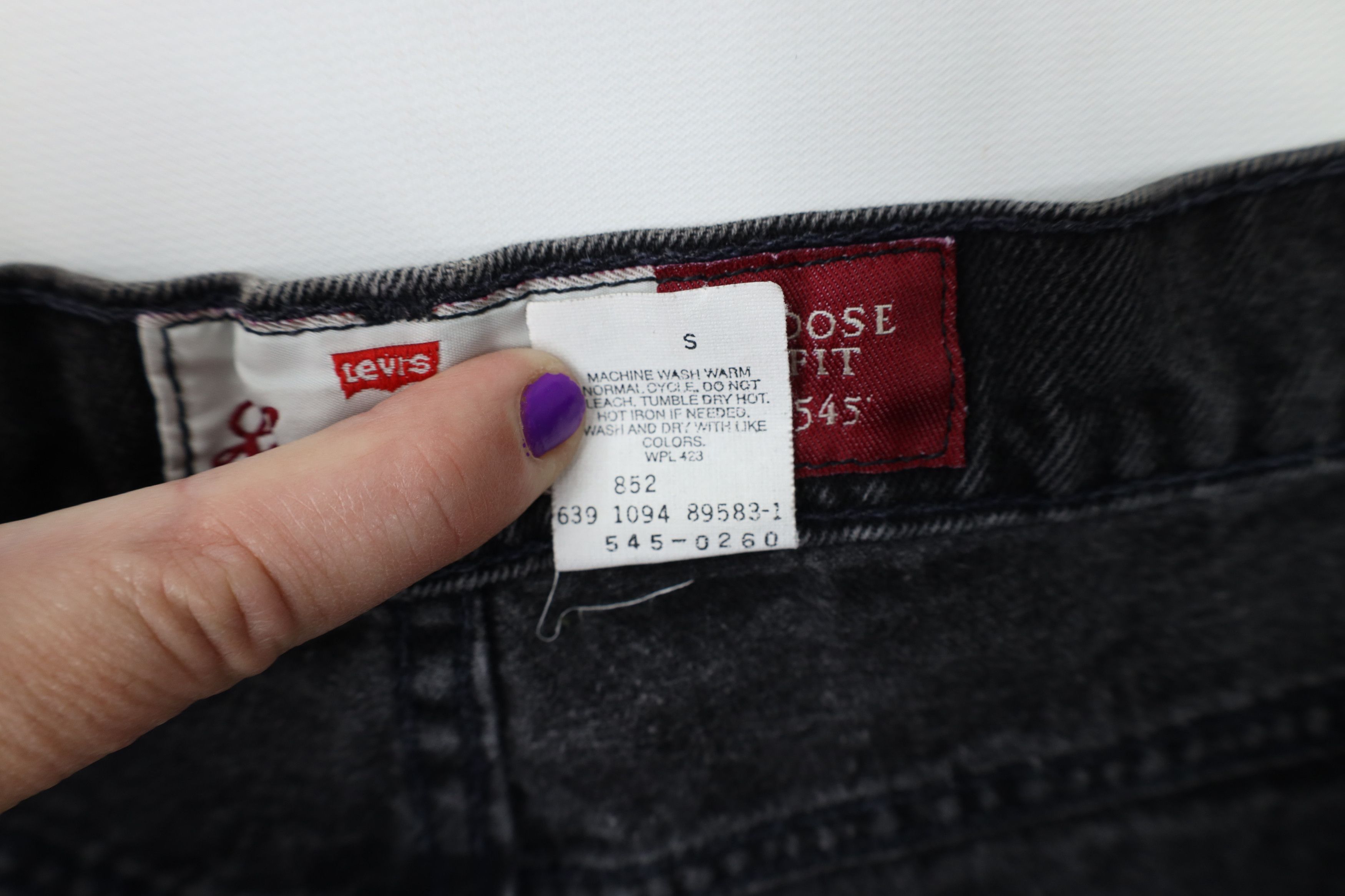 Levi's Vintage 90s Levis 545 Loose Fit Denim Jeans Black USA Size US 36 / EU 52 - 7 Thumbnail