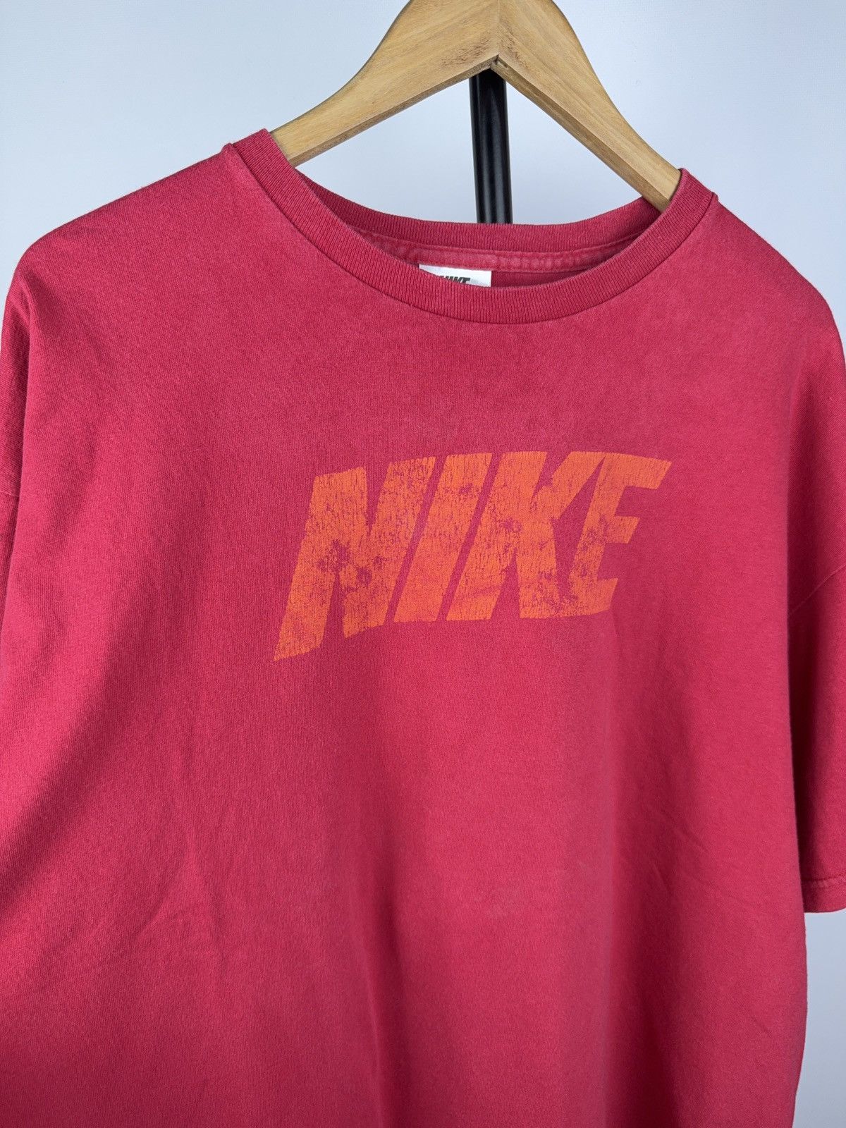 Nike × Nike ACG × Vintage Vintage Nike Red Faded T-Shirt Made in USA 90s Style Size US XL / EU 56 / 4 - 3 Thumbnail
