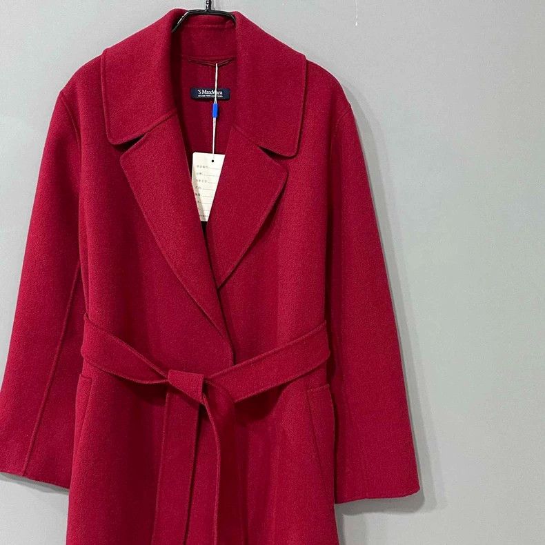 Max Mara Max Mara Burgundy Livia wool coat Size M / US 6-8 / IT 42-44 - 2 Thumbnail