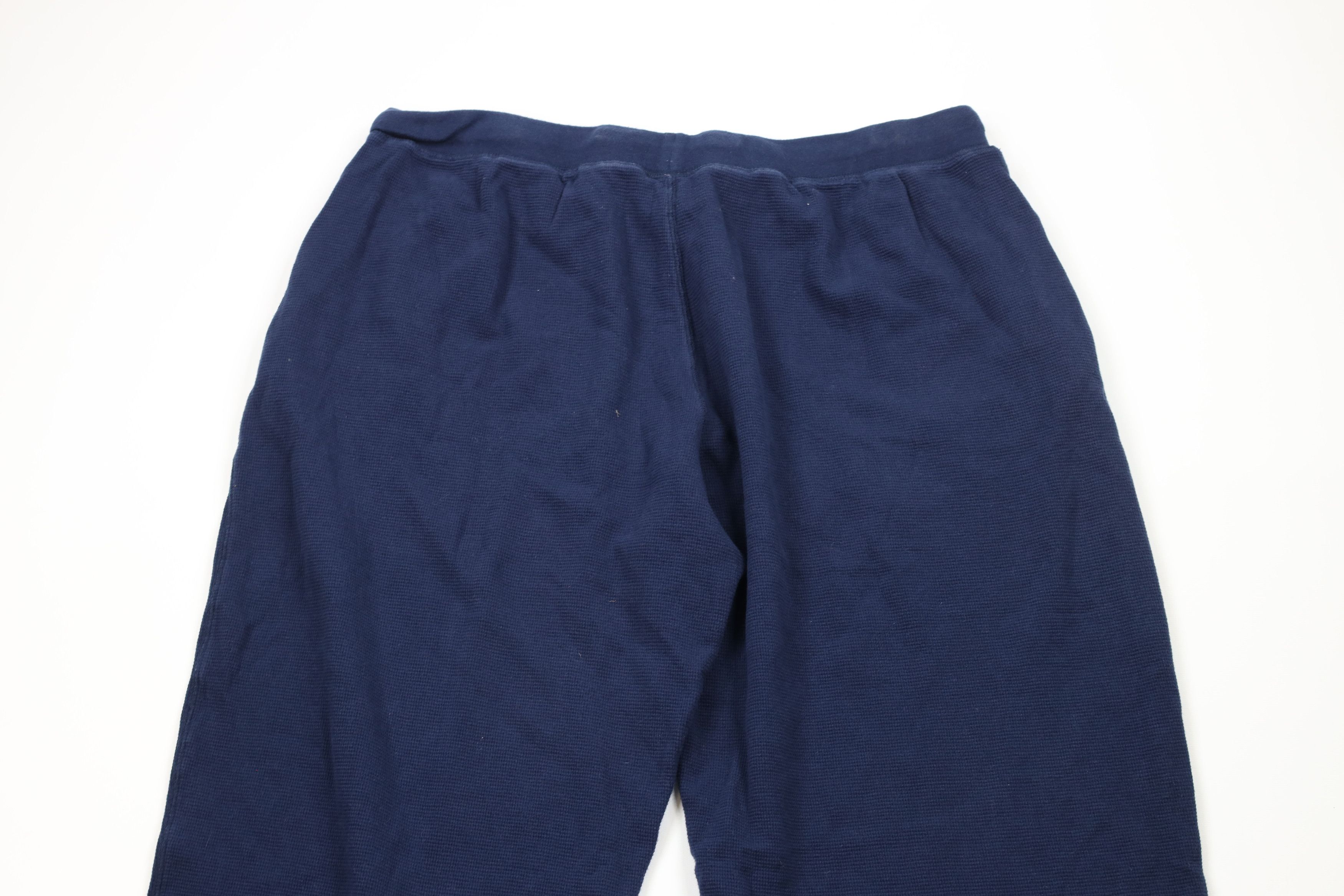 Ralph Lauren Vintage Ralph Lauren Thermal Waffle Knit Wide Leg Pants Blue Size US 38 / EU 54 - 9 Thumbnail