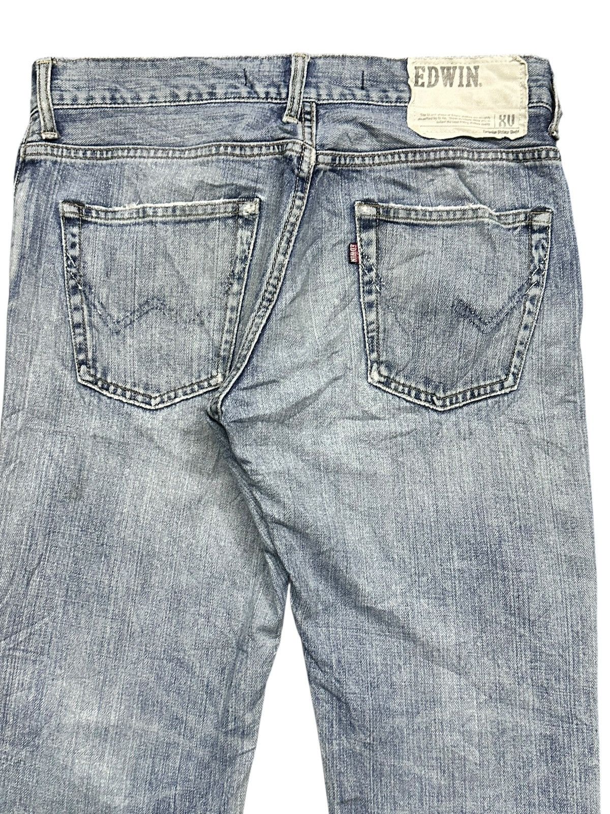 Edwin Vintage Edwin XV Distressed Wideleg Style and Faded Wash Size US 32 / EU 48 - 6 Thumbnail
