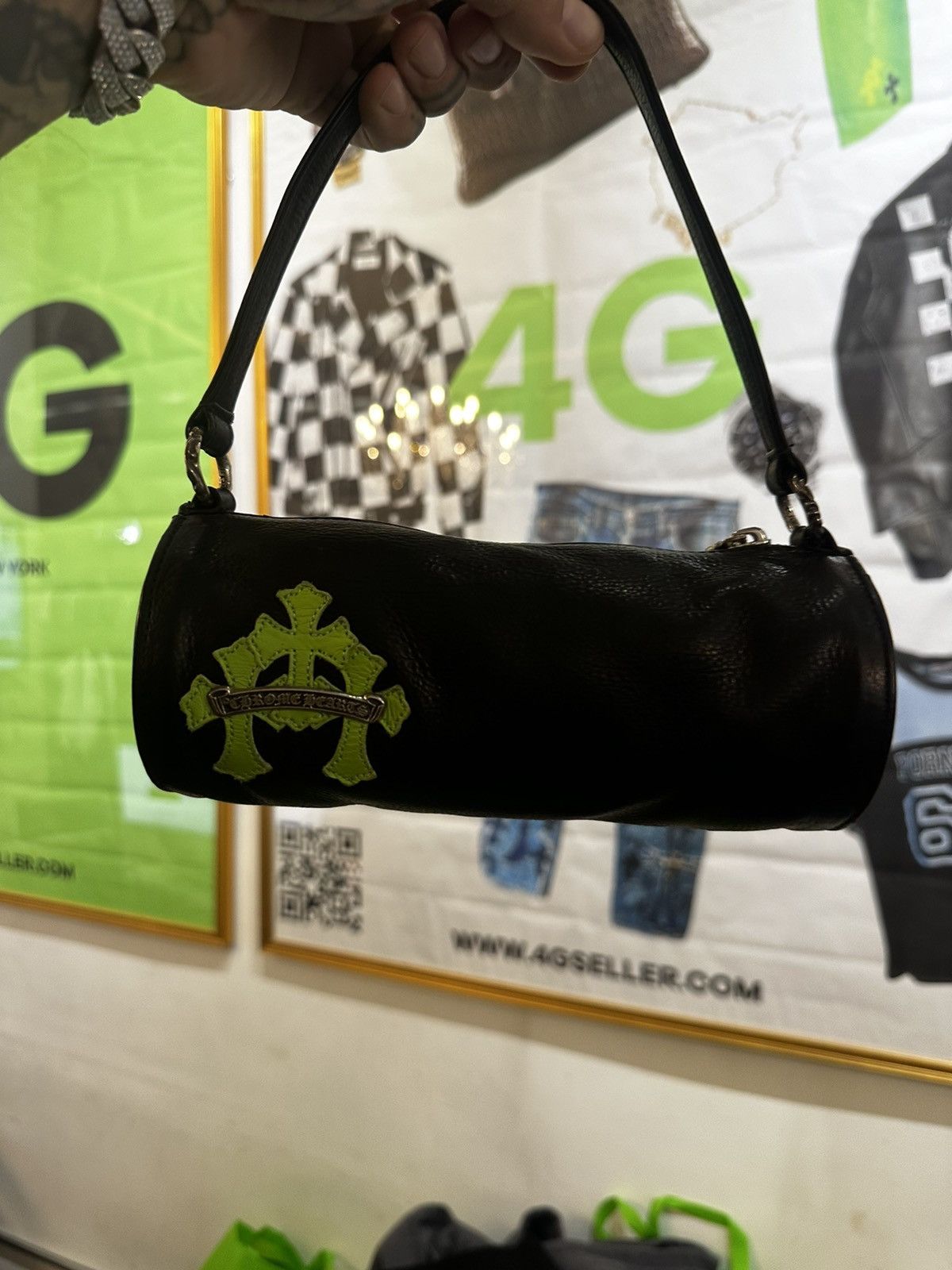 Chrome Hearts CHROME HEARTS CROSS PATCH MINI BAG PURSE LEATHER Size ONE SIZE - 14 Thumbnail