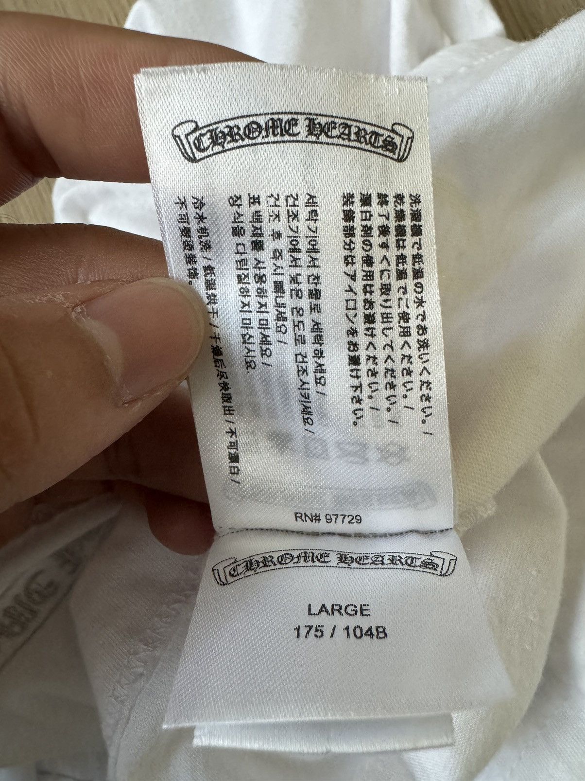 Chrome Hearts Chrome Hearts “Love You” Neck Logo Pocket Shirt Size Large Size US L / EU 52-54 / 3 - 11 Thumbnail