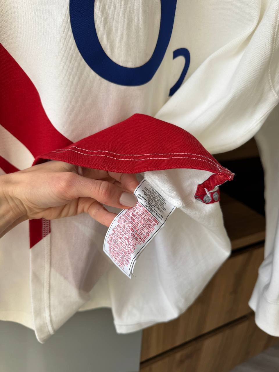 Nike Nike England Rugby Jersey O2 Long Sleeve 2000s (Odell 09) Size US L / EU 52-54 / 3 - 6 Thumbnail