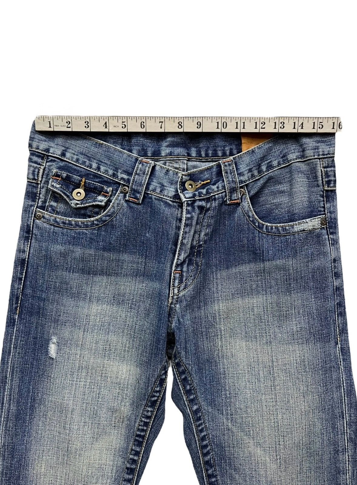 JUN MEN 🔥FYE🔥Vintage JUN MEN FADE OUT BLUE FLARE Jeans Size US 31 - 15 Thumbnail