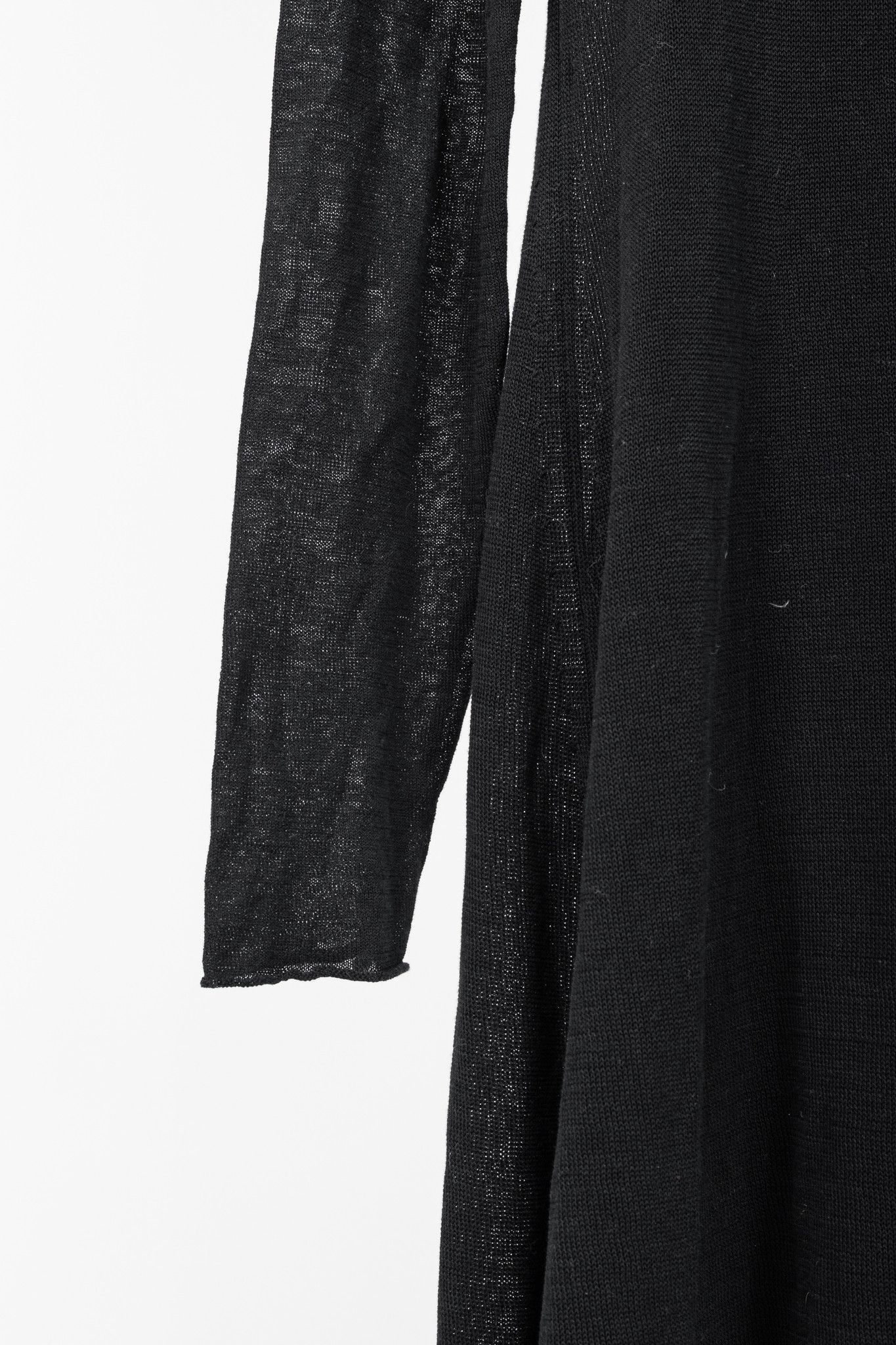 Sarah Pacini Sarah Pacini Black Knit Long-Sleeve Midi Dress Size M / US 6-8 / IT 42-44 - 6 Thumbnail