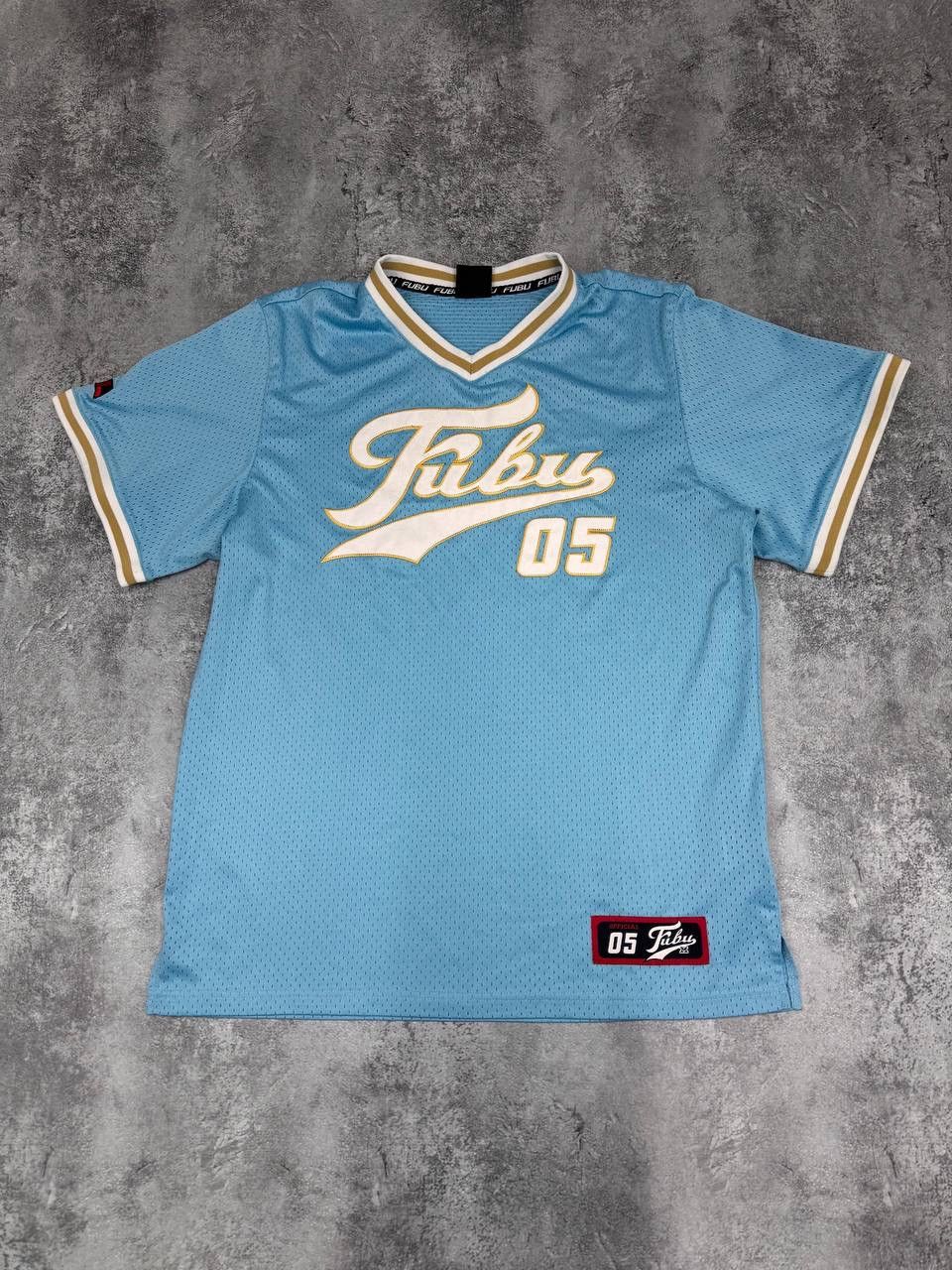 Fubu FUBU Men 05 Hip Hop 90s Style Mesh Jersey Light Blue Size M Size US M / EU 48-50 / 2 - 1 Thumbnail