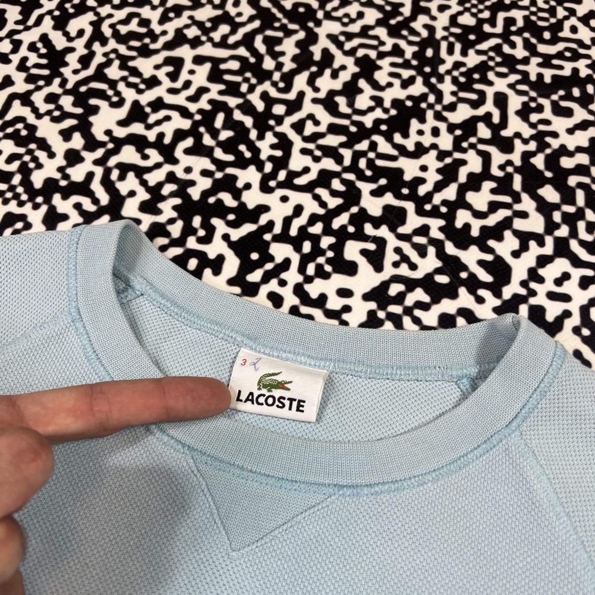 Lacoste Vintage Y2K Lacoste Retro Boxy Blue Sweater Casual Style Size M / US 6-8 / IT 42-44 - 7 Thumbnail