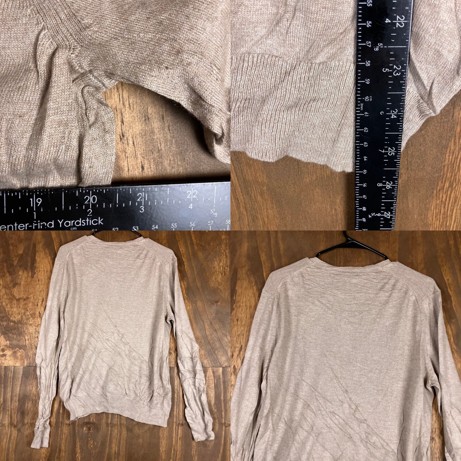 Banana Republic Banana Republic Womens Sweater Beige V-Neck Silk Cashmere Blend Pullover Medium Size M / US 6-8 / IT 42-44 - 8 Thumbnail