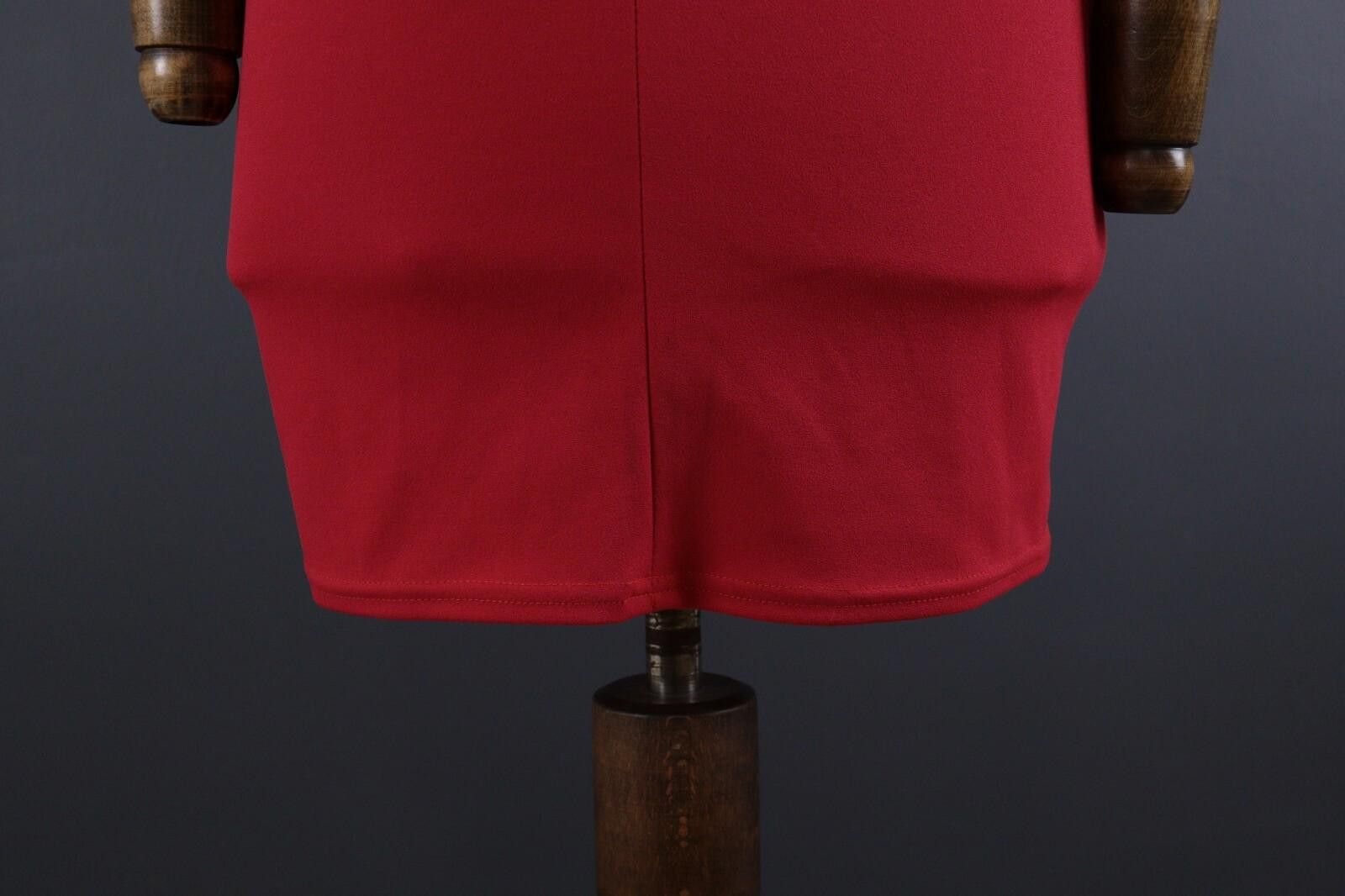 Designer Elisabetta Franchi Red Evening Bodycon Dress Dress Size 38 Size M / US 6-8 / IT 42-44 - 9 Thumbnail