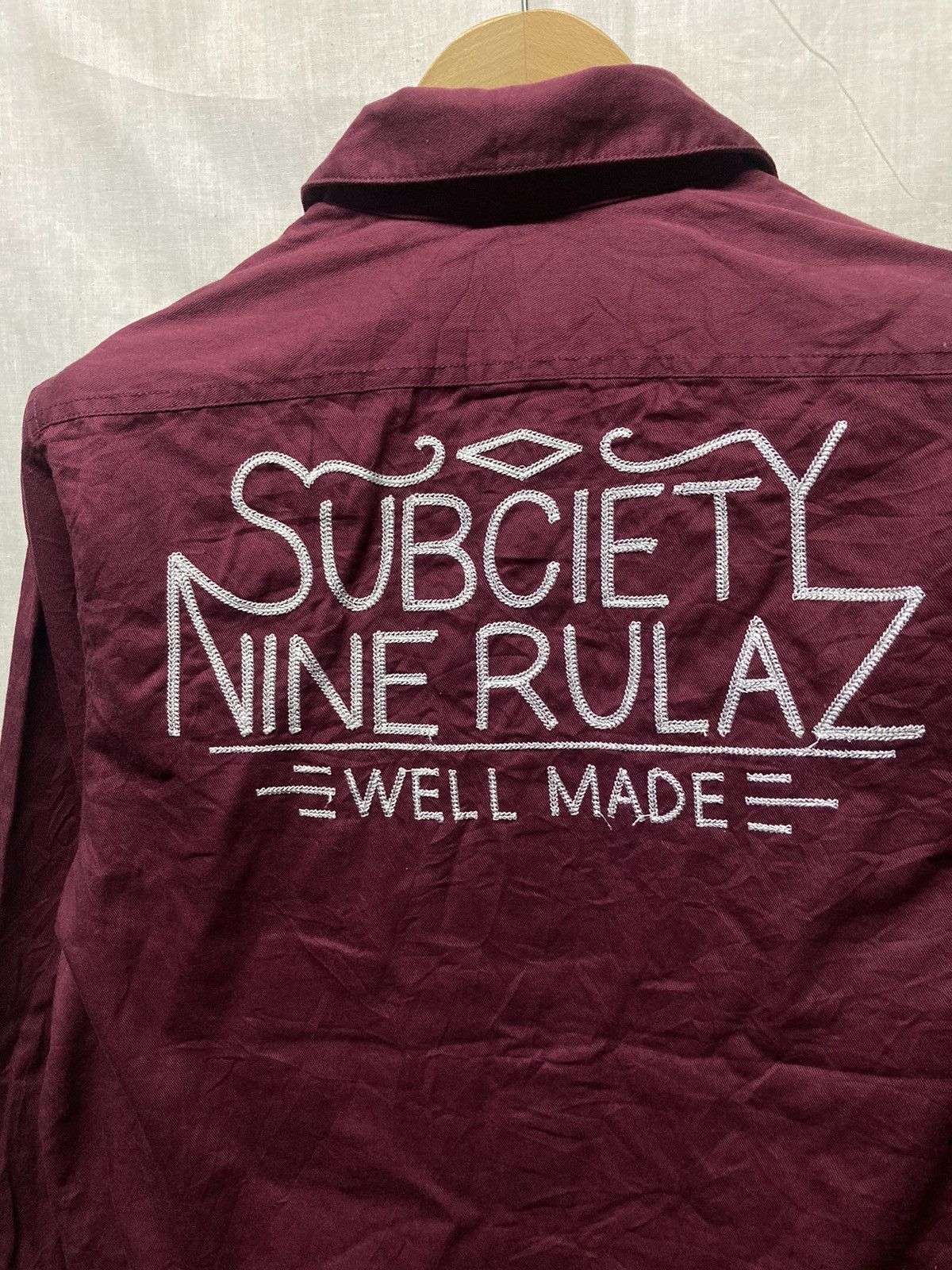 Japanese Brand Subciety x Nine Rulaz Line Embroidered Shirts Size US L / EU 52-54 / 3 - 3 Thumbnail