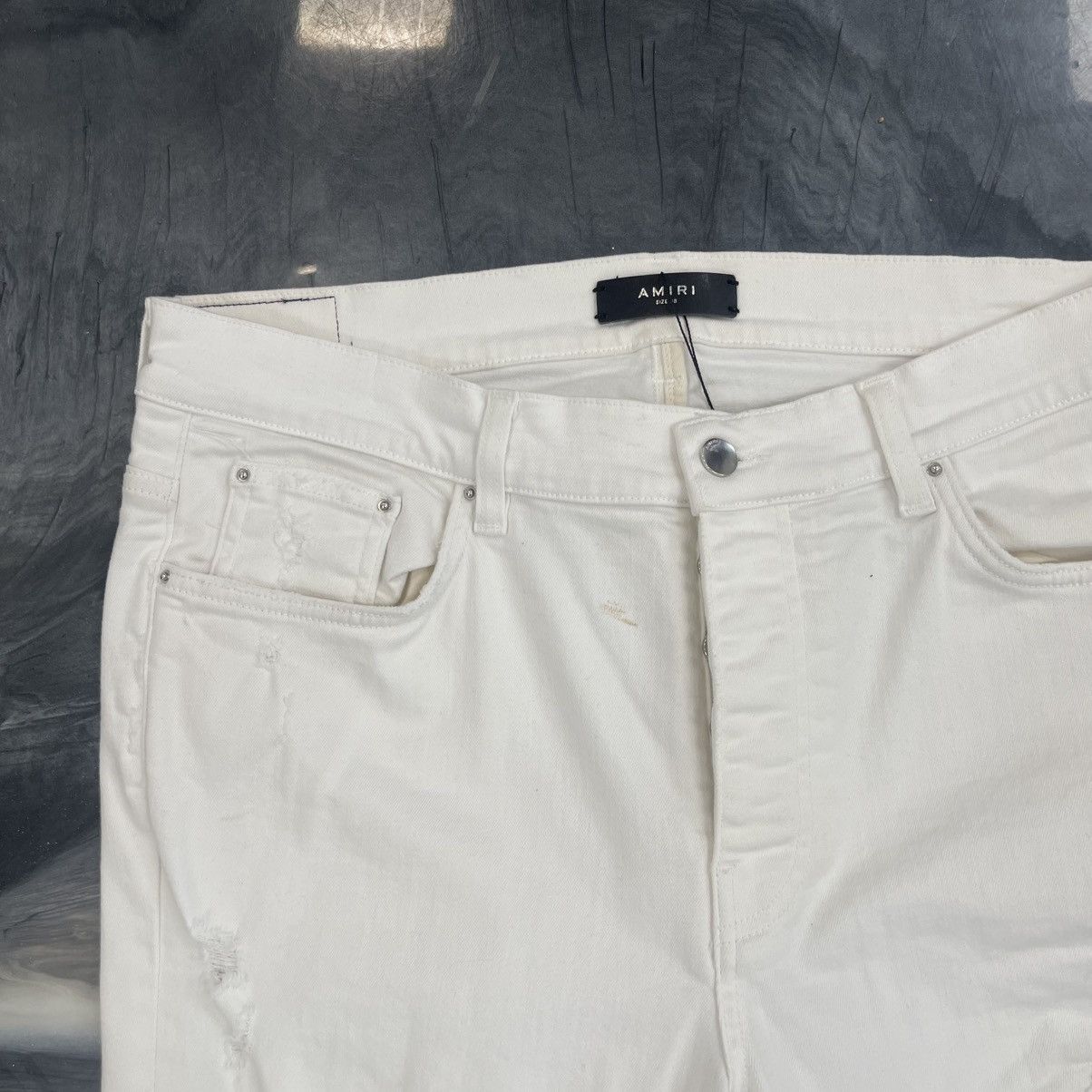 Amiri AMIRI White on White MX 1 Denim Jeans Size US 38 / EU 54 - 2 Thumbnail
