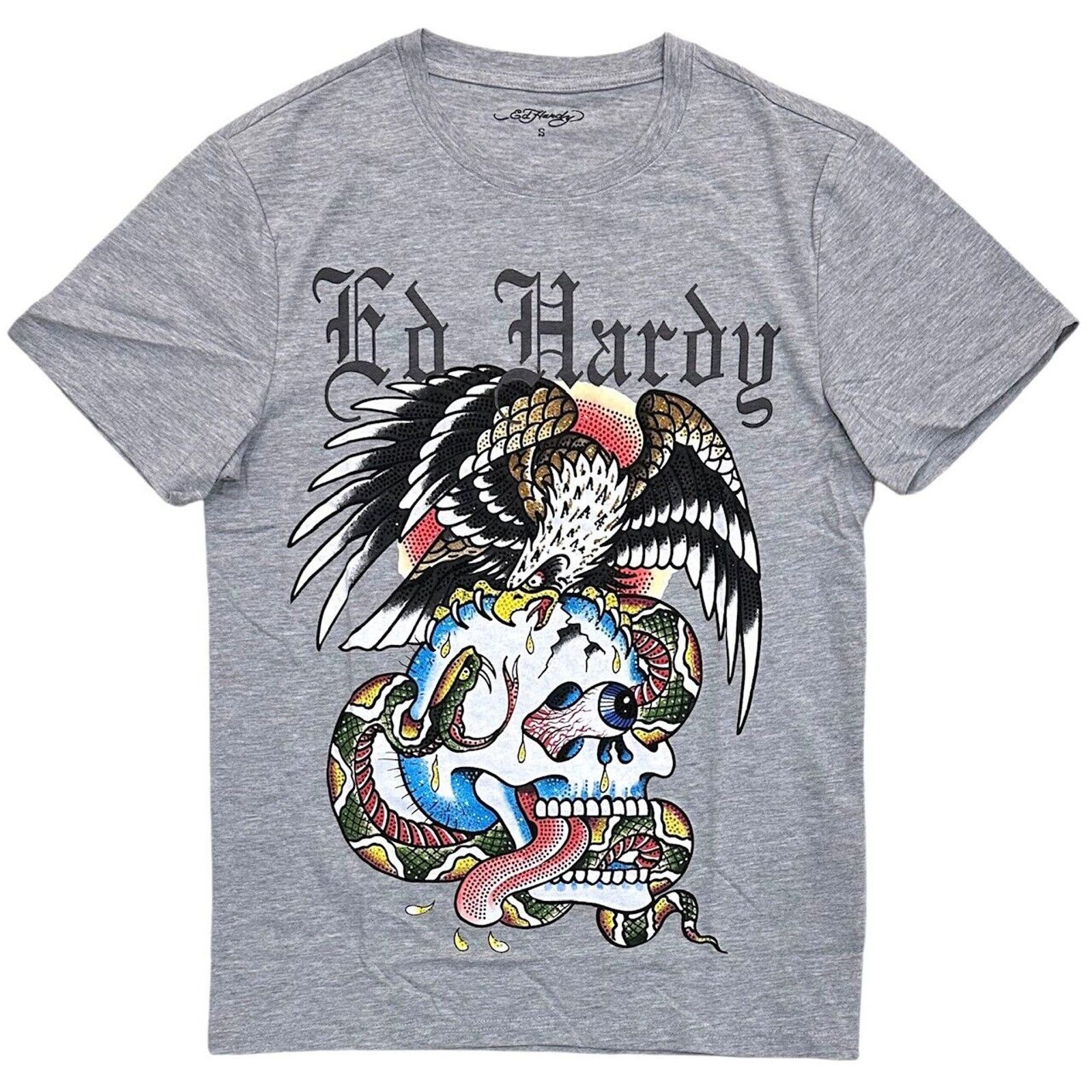Ed Hardy Ed Hardy Men's T-Shirt Rhinestone Battle Skull Eagle Tee Size US M / EU 48-50 / 2 - 1 Thumbnail