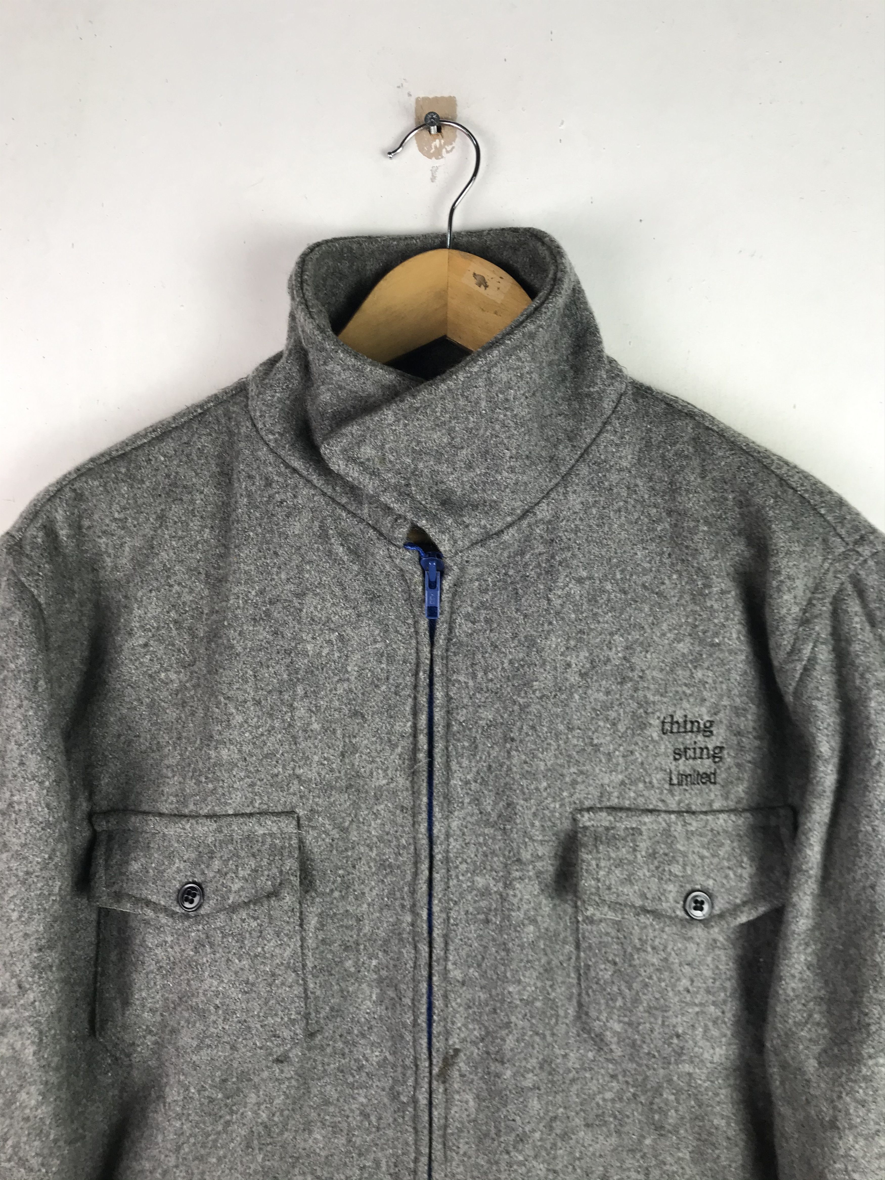 Vintage Vintage Melton Wool Jacket Luxury design Size US L / EU 52-54 / 3 - 3 Thumbnail