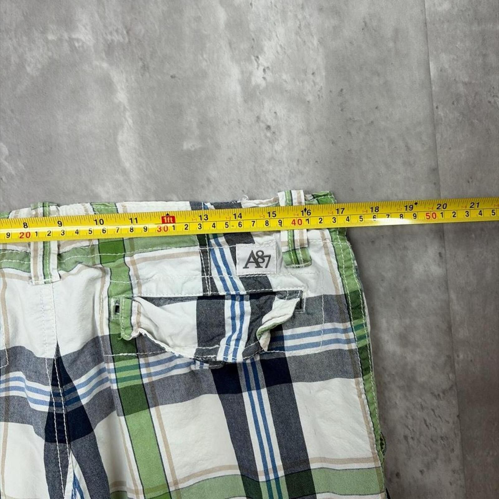 Aeropostale Y2K Aeropostale Grunge Baggy Plaid Skater Surf Cargo Shorts Size US 34 / EU 50 - 6 Thumbnail