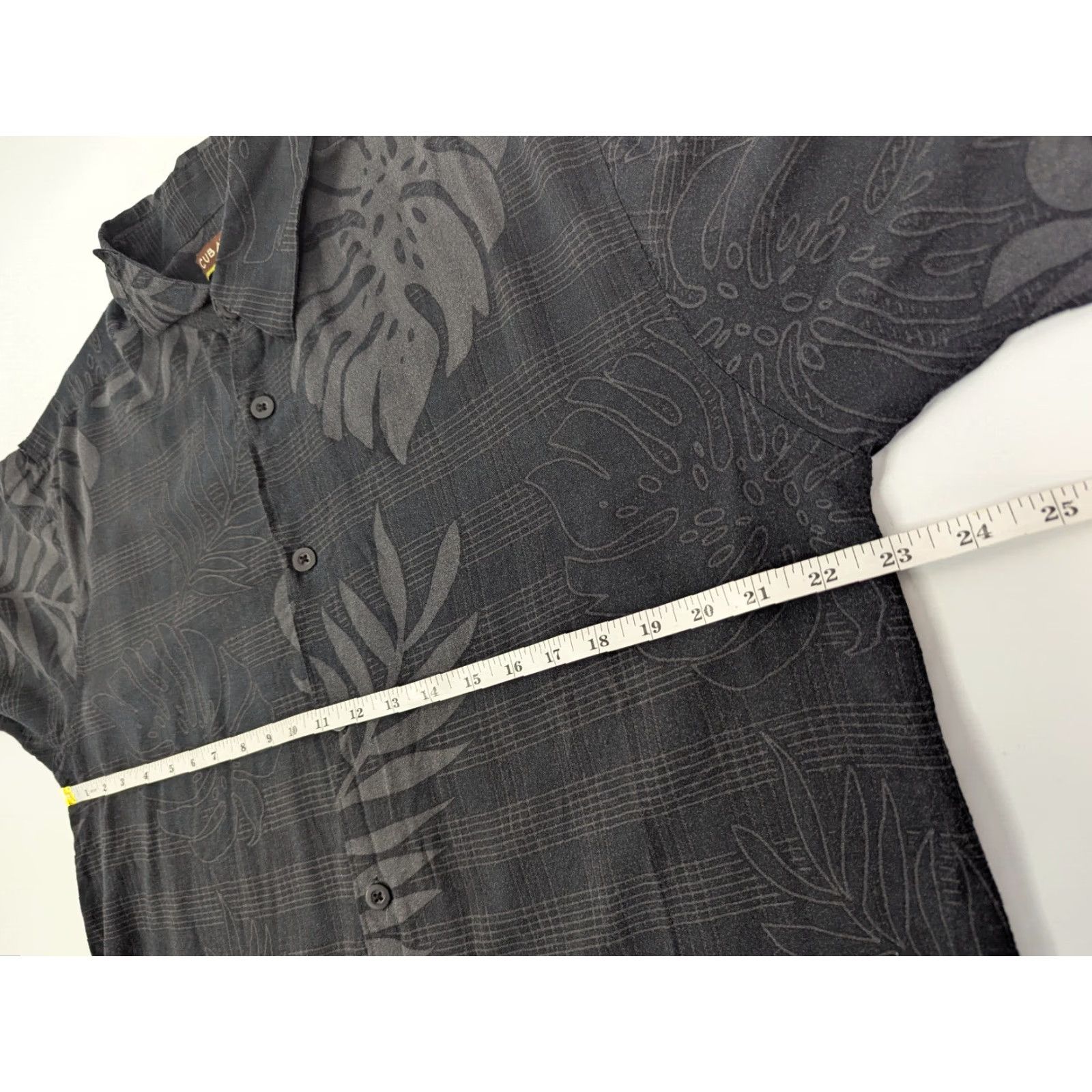 Cubavera Cubavera Shirt Mens L Black Tropical Button Up Short Sleeve Hawaiian Rayon Viscose Size US L / EU 52-54 / 3 - 6 Thumbnail