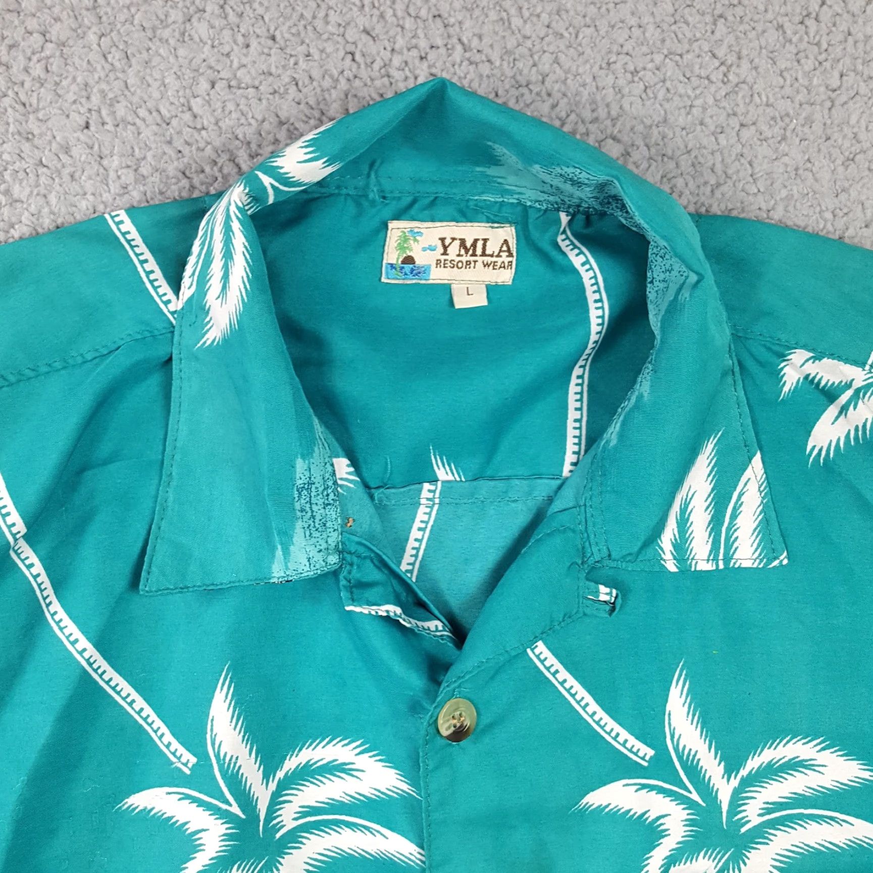 Vintage VINTAGE Hawaiian Biker Motorcycle Floral Men's Large Button Up Beach Camp Shirt Size US L / EU 52-54 / 3 - 6 Thumbnail