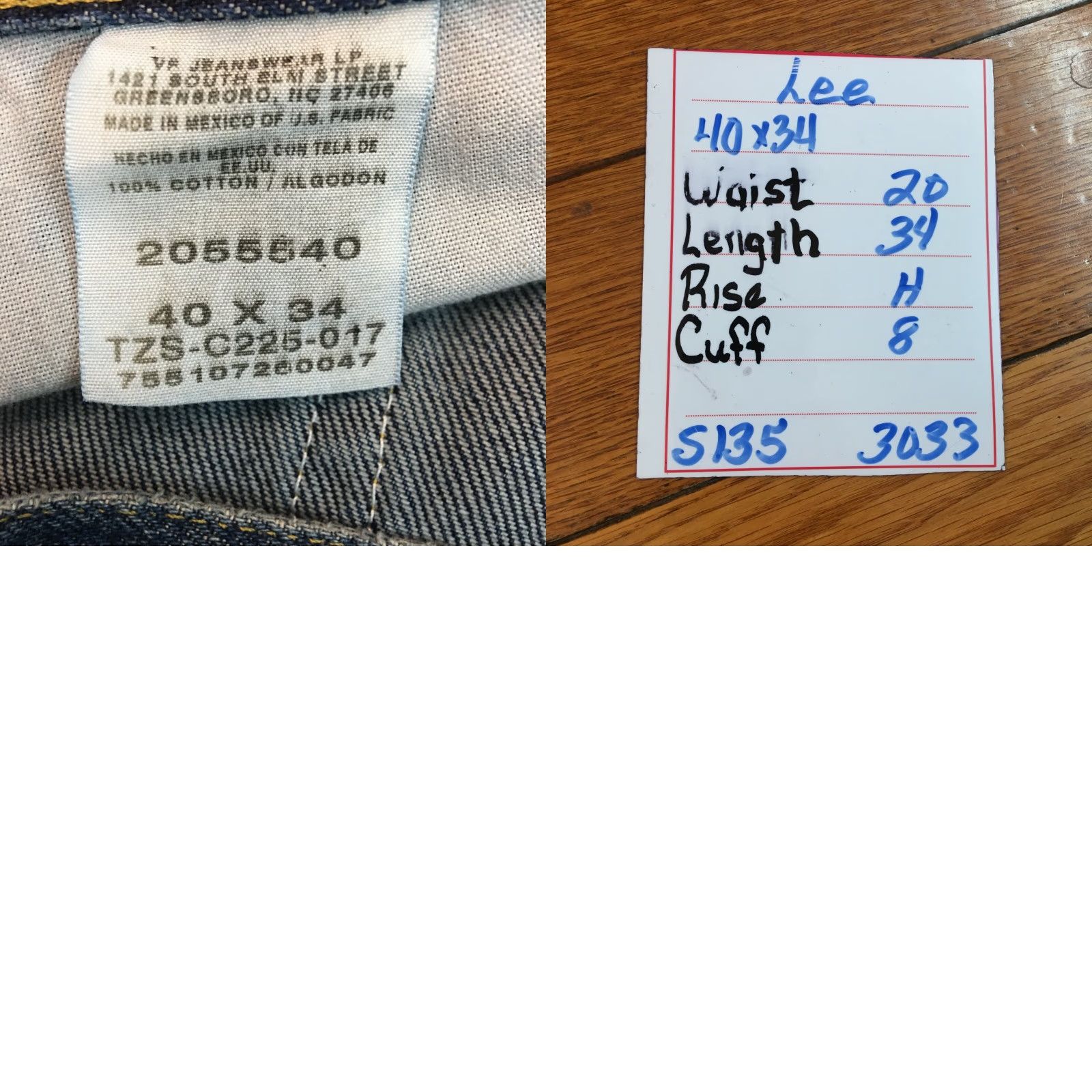 Lee Lee Jeans Straight Regular 40x34 Men Blue 5-Pocket Denim 100% Cotton Belt Loops Medium Wash Classic Fit Modern Vintage No Size US 40 / EU 56 - 8 Thumbnail