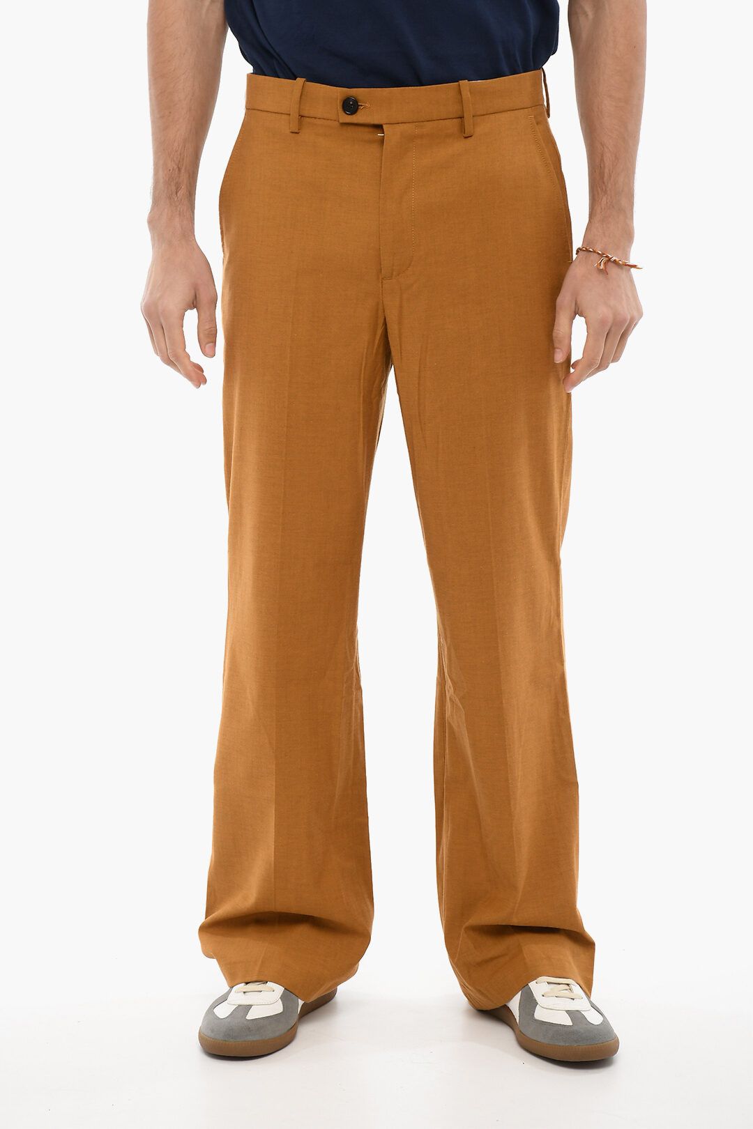image of Department 5 Og1Mm0424 Baggy Fit Wool Blend Pant In Brown, Men's (Size 32)