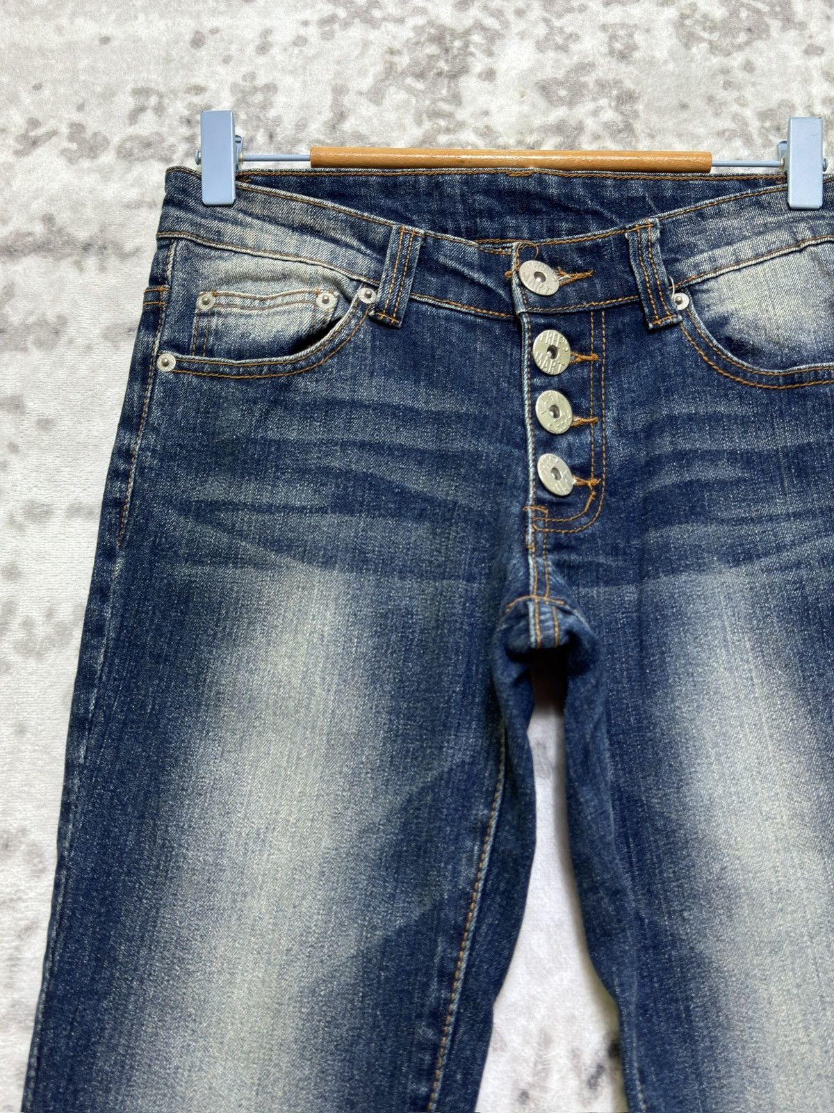 Hysteric Glamour Vintage Free’s Mart Bootcut Flare Acid Washed Jeans Size US 27 - 4 Thumbnail