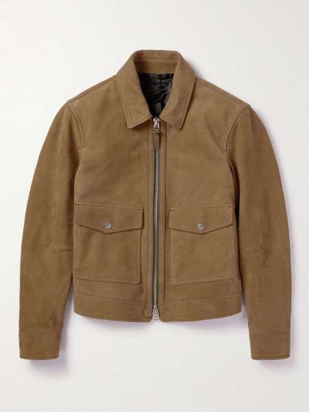 Tom Ford o1w1db10624 Nubuck Jacket in Brown Size US L / EU 52-54 / 3 - 1 Thumbnail