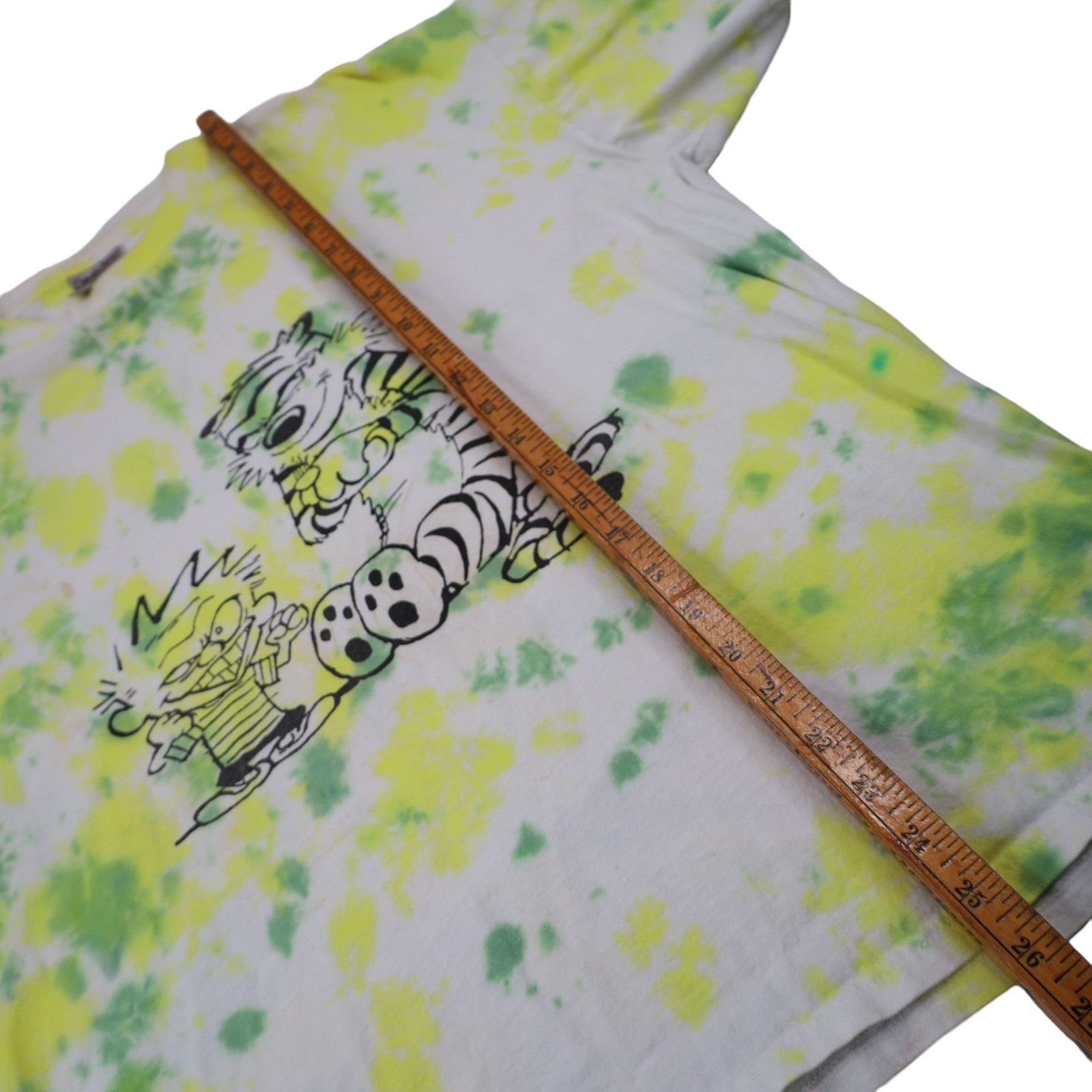 Vintage Vintage Calvin and Hobbes Tie Dye Graphic T Shirt Size US XL / EU 56 / 4 - 7 Thumbnail