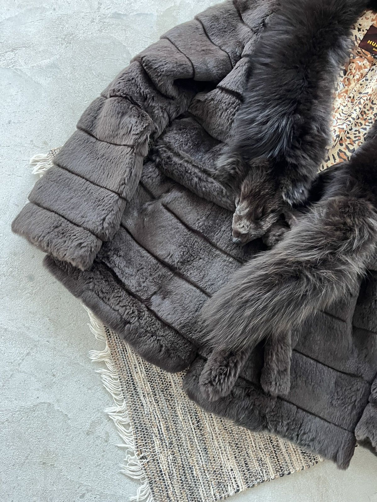 Japanese Brand Vintage Lynx Fur Coat Avantgarde Y2K Dark Grey Green Tint Size M / US 6-8 / IT 42-44 - 7 Thumbnail